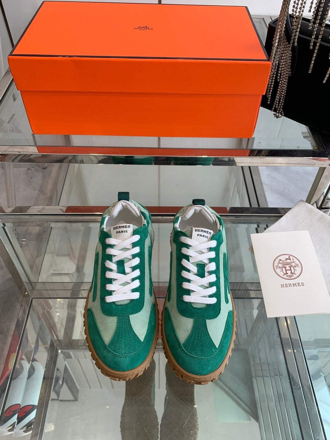 HM Jet Sneaker Green Suede 292278