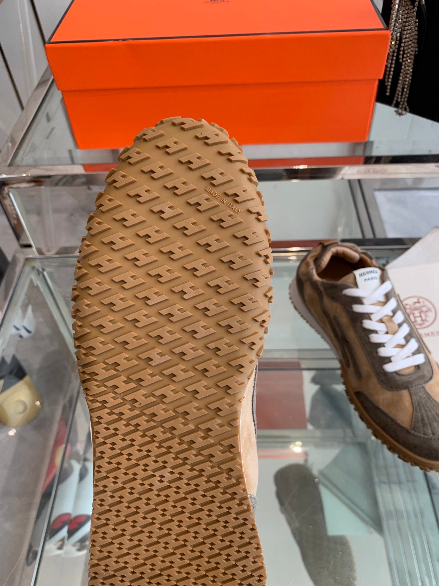 HM Jet Sneaker Brown mix Gray Suede 292279