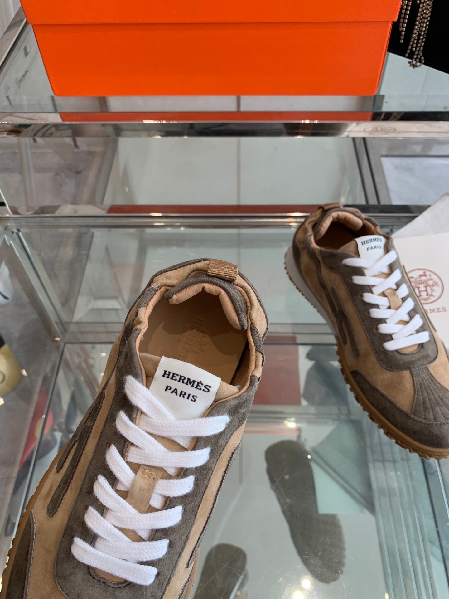 HM Jet Sneaker Brown mix Gray Suede 292279