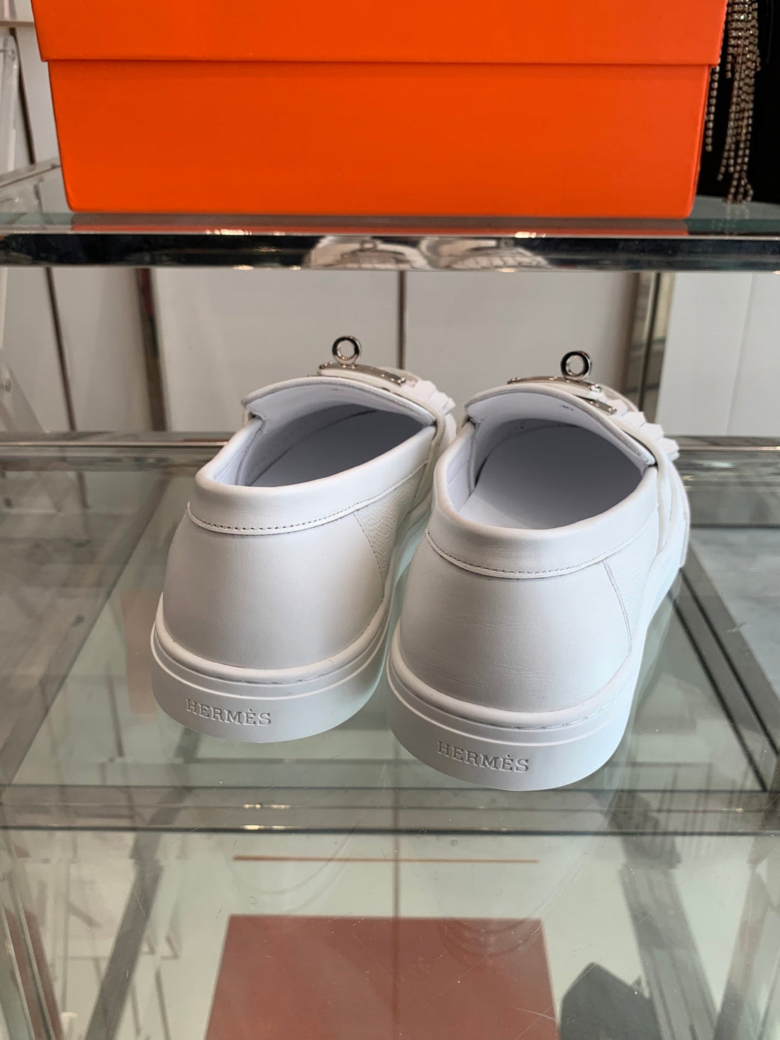 HM Game Slip-on Sneaker White With Tassel Calfskin 292305