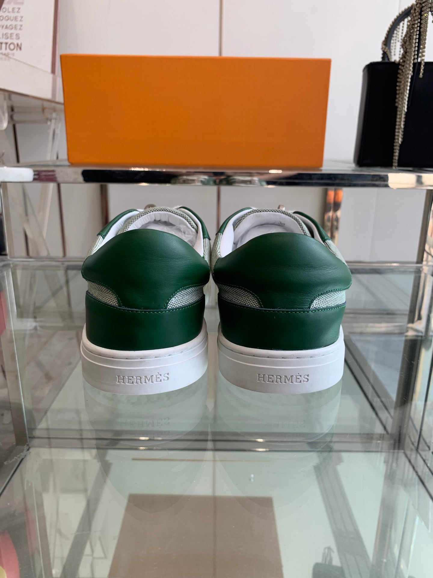 HM Day Sneaker Green Canvas Calfskin 291813