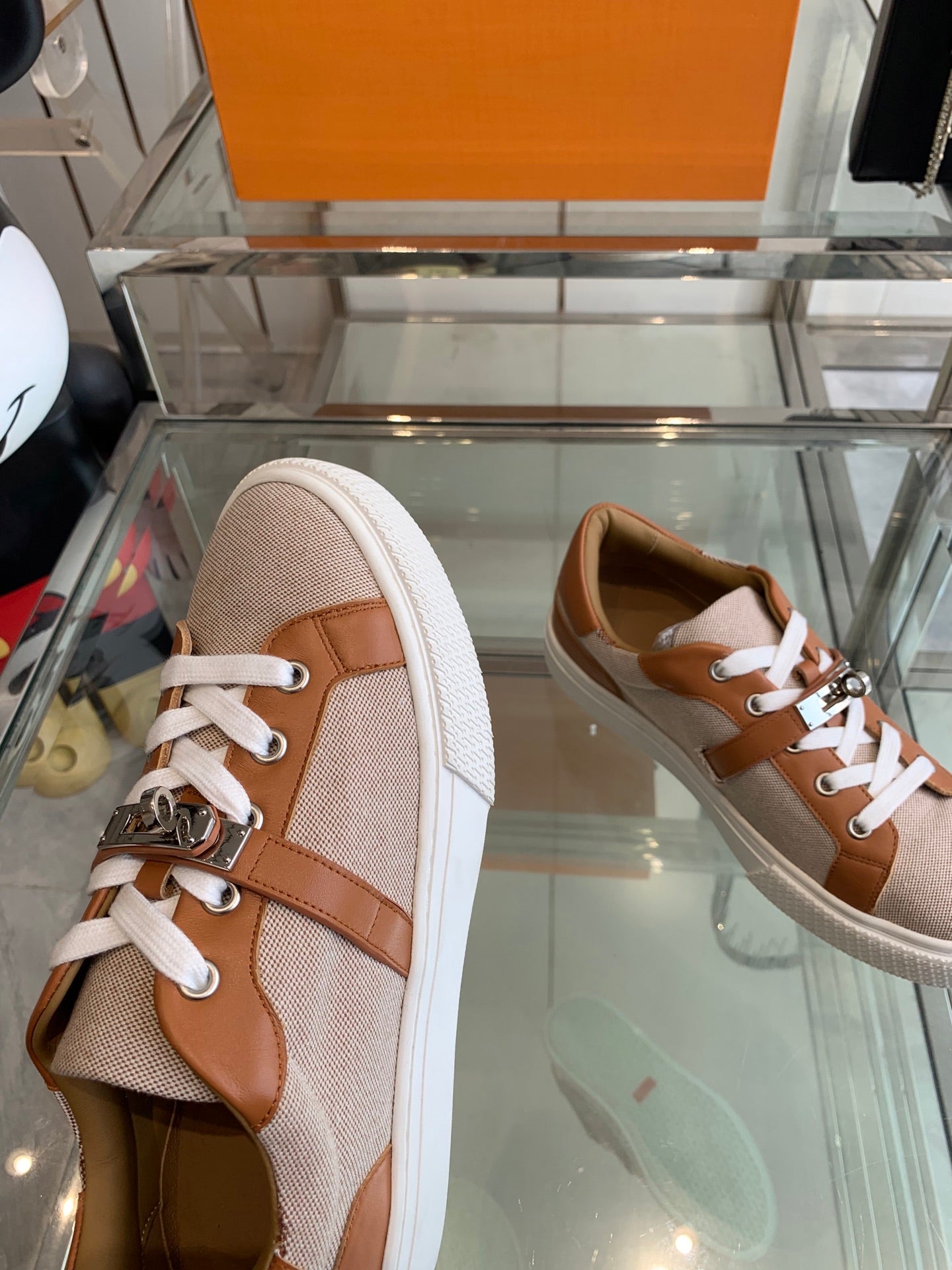 HM Day Sneaker Brown Canvas Calfskin 291815