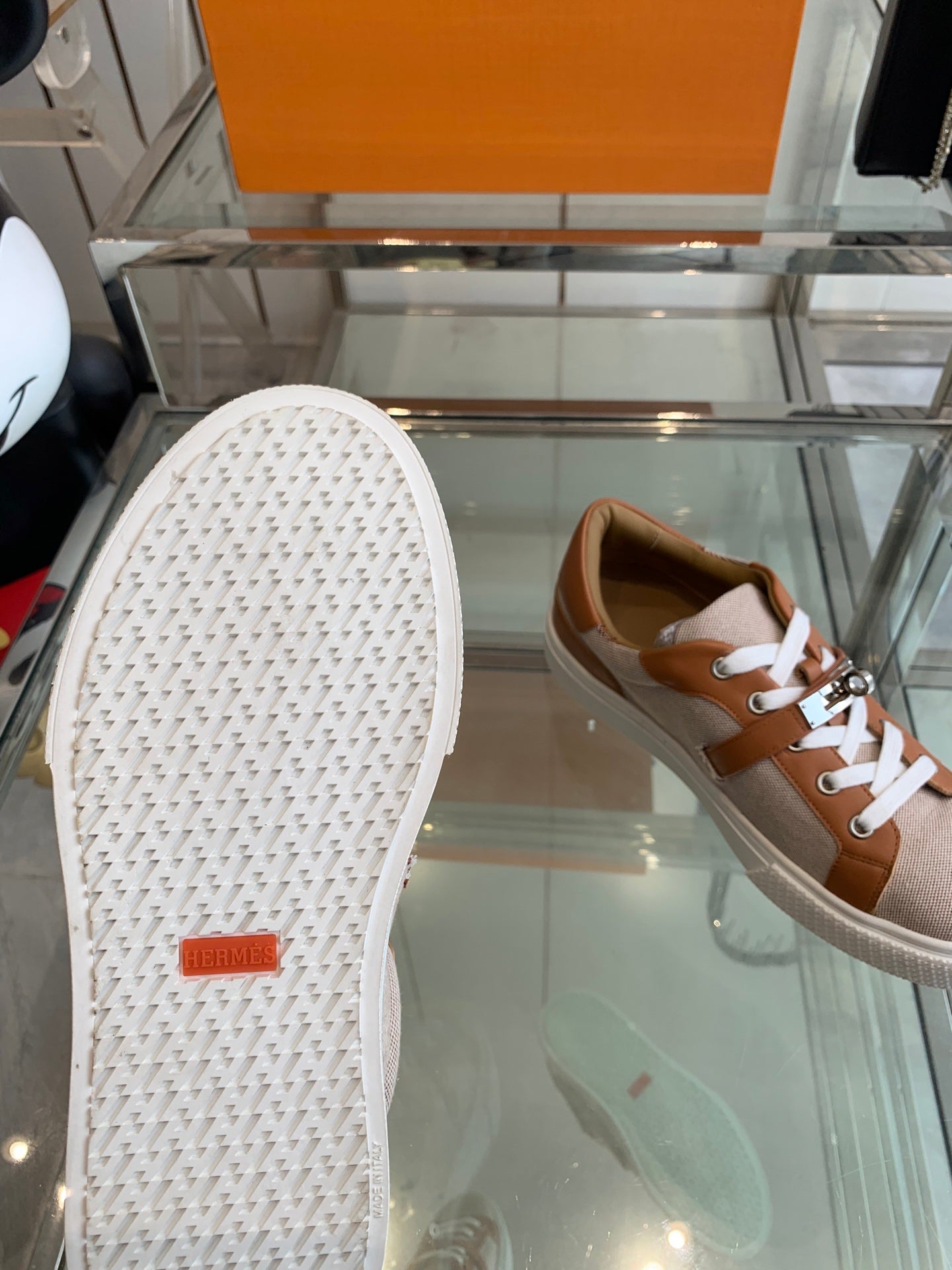 HM Day Sneaker Brown Canvas Calfskin 291815