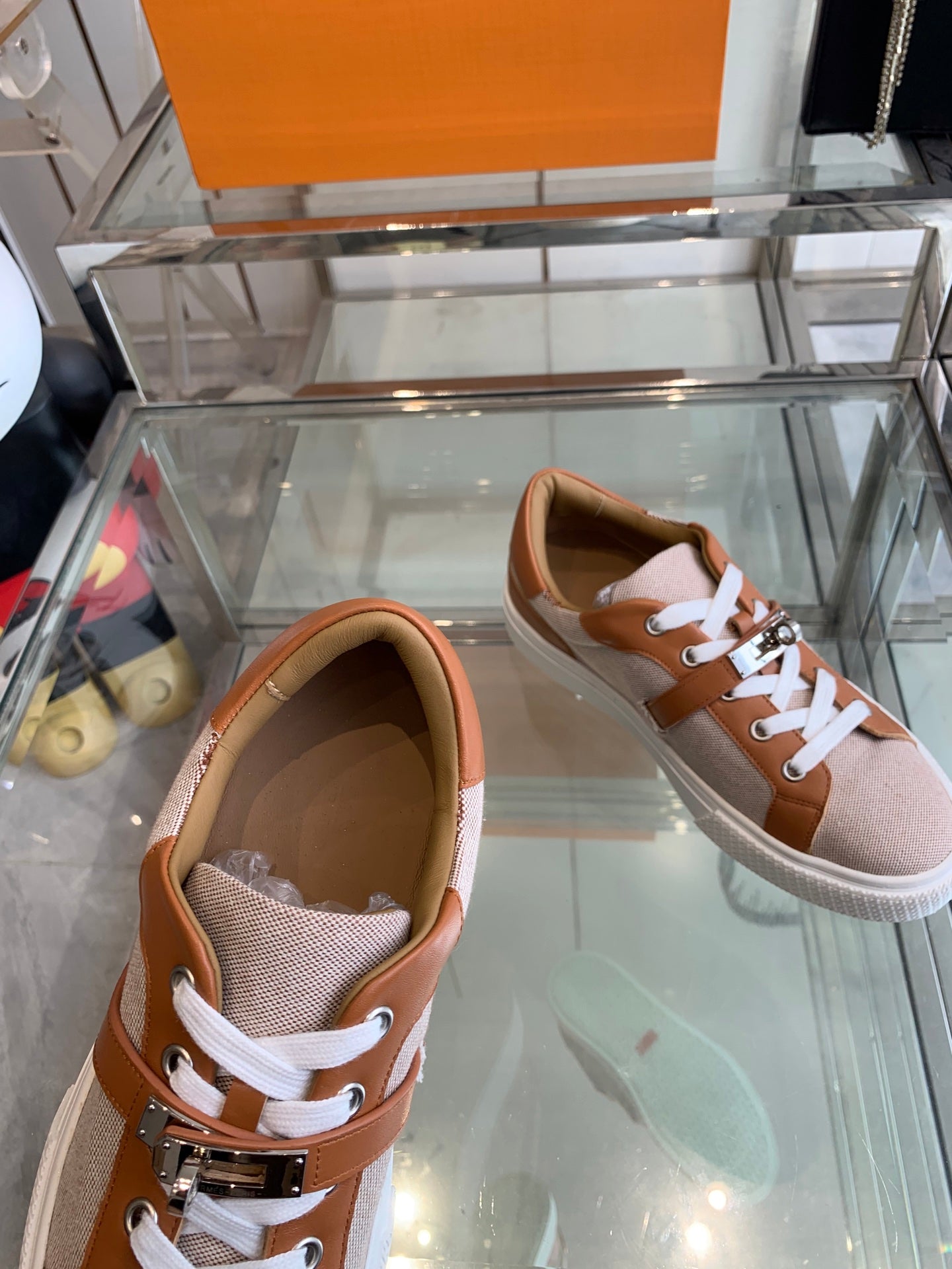 HM Day Sneaker Brown Canvas Calfskin 291815