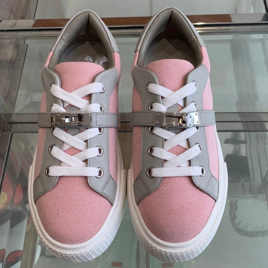 HM Day Sneaker  Pink Mix Gray Canvas Calfskin 291816