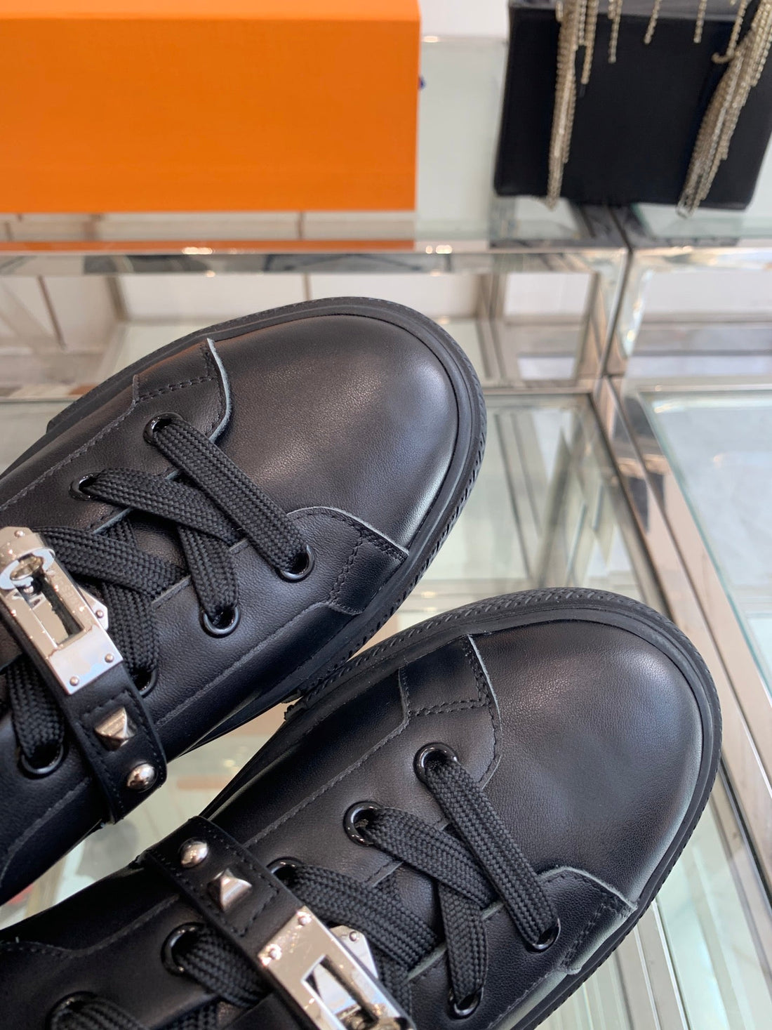 HM Day Sneaker Glossy Black Calfskin 291819