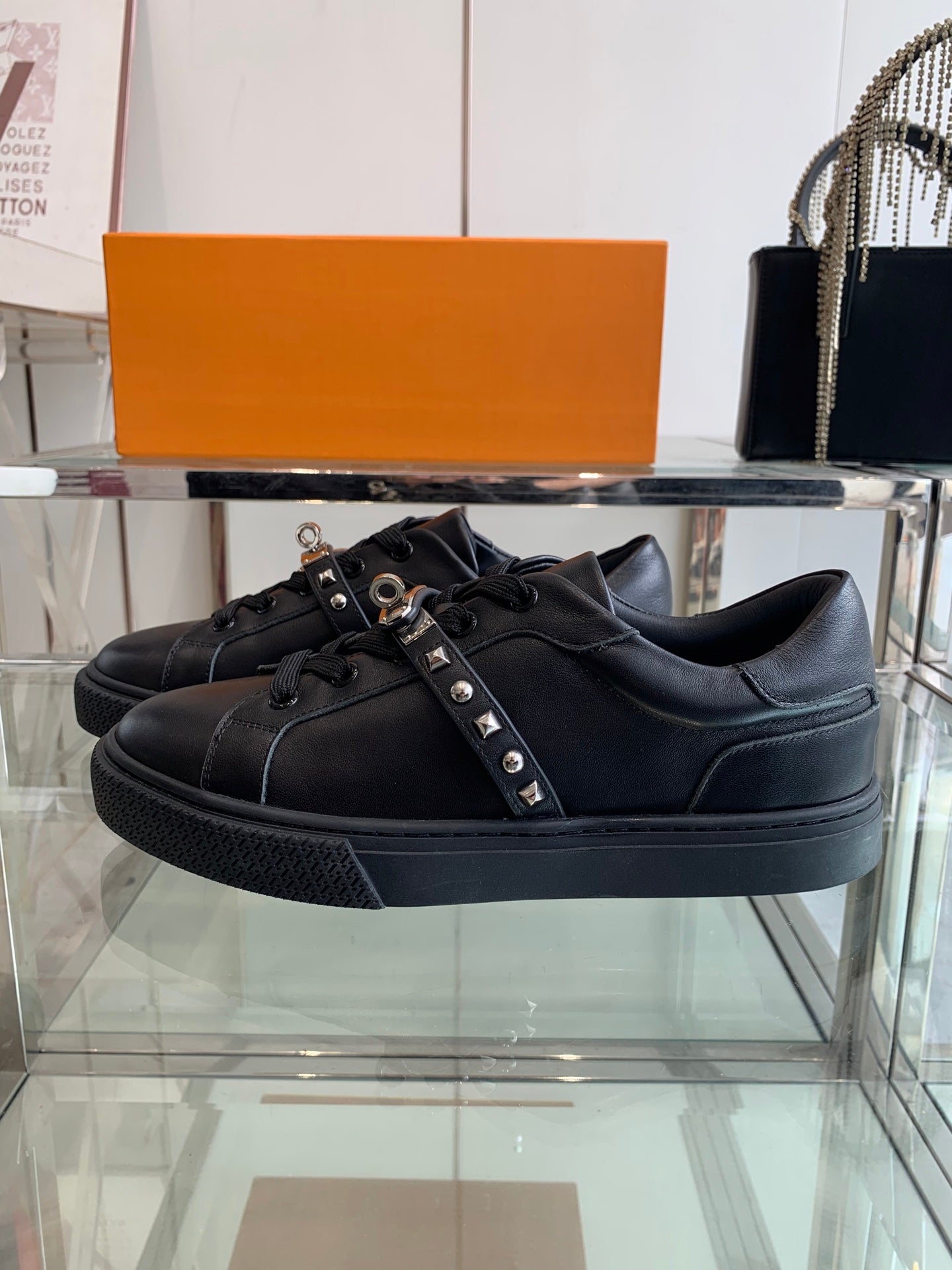 HM Day Sneaker Glossy Black Calfskin 291819