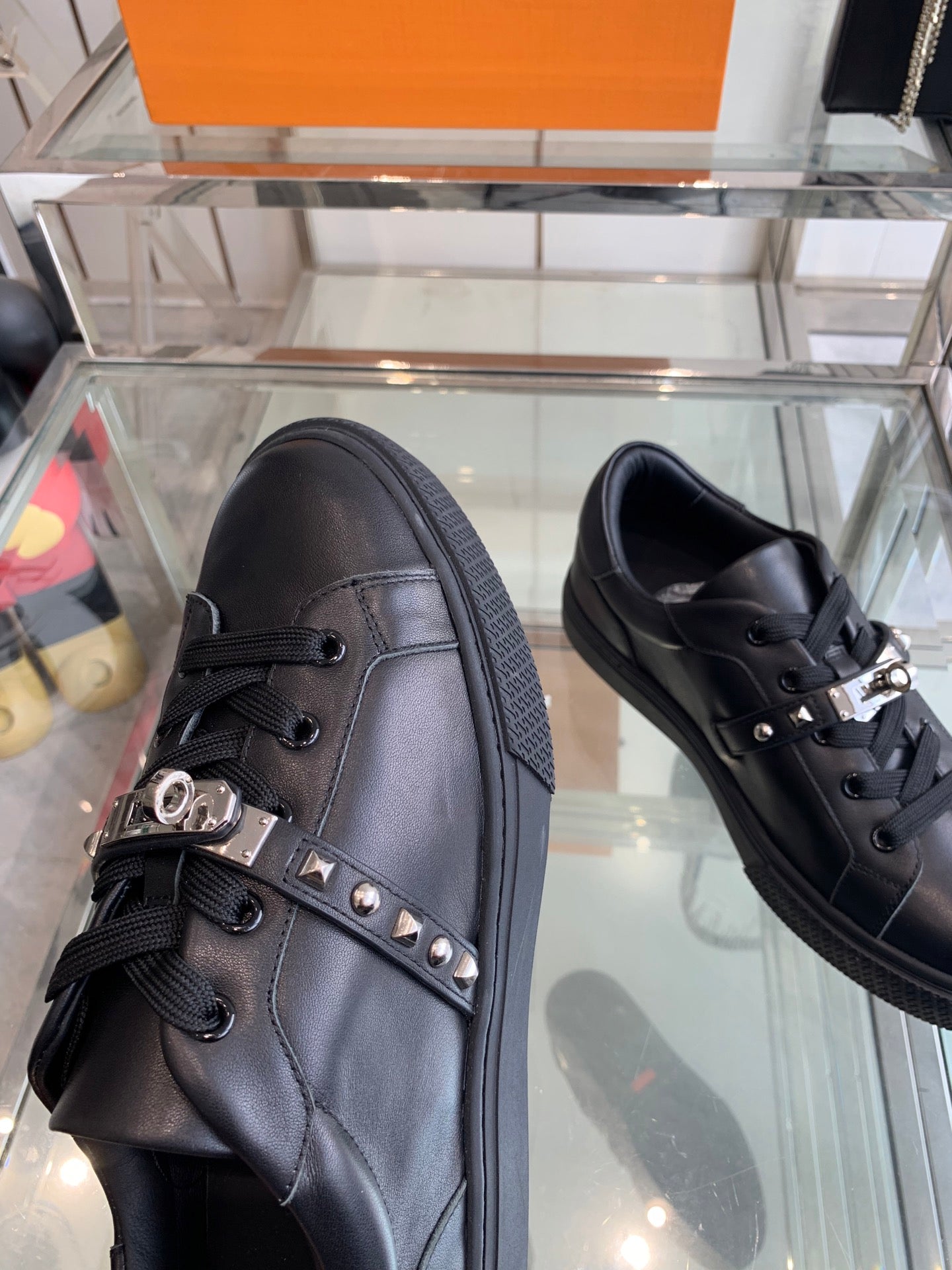 HM Day Sneaker Glossy Black Calfskin 291819