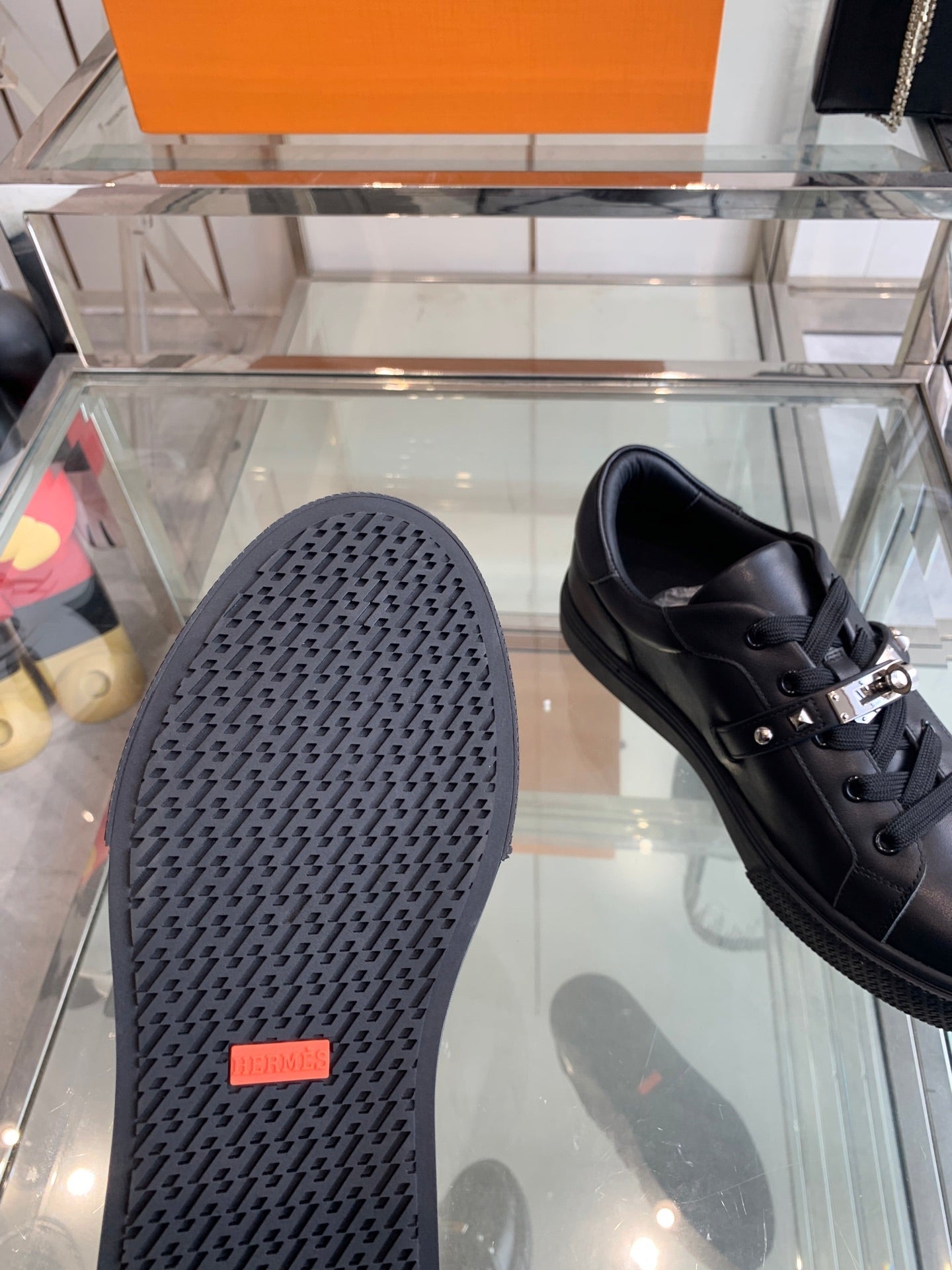 HM Day Sneaker Glossy Black Calfskin 291819