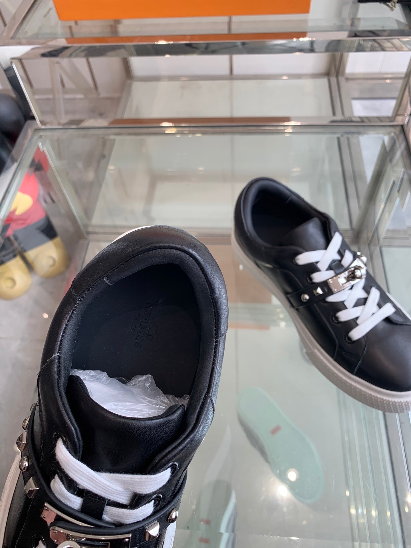 HM Day Sneaker White mix Black Calfskin 291821