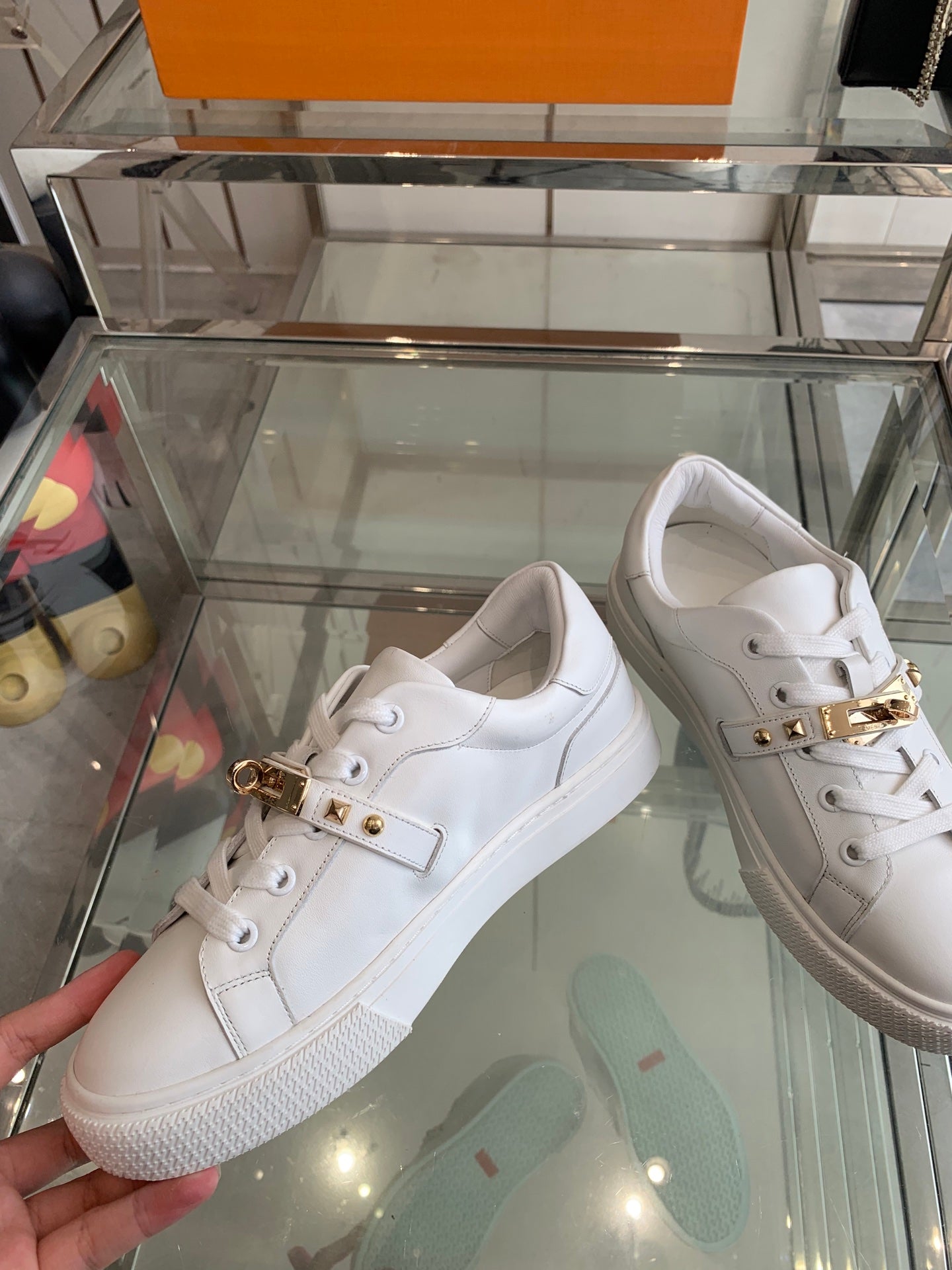 HM Day Sneaker White Gold Calfskin 291820