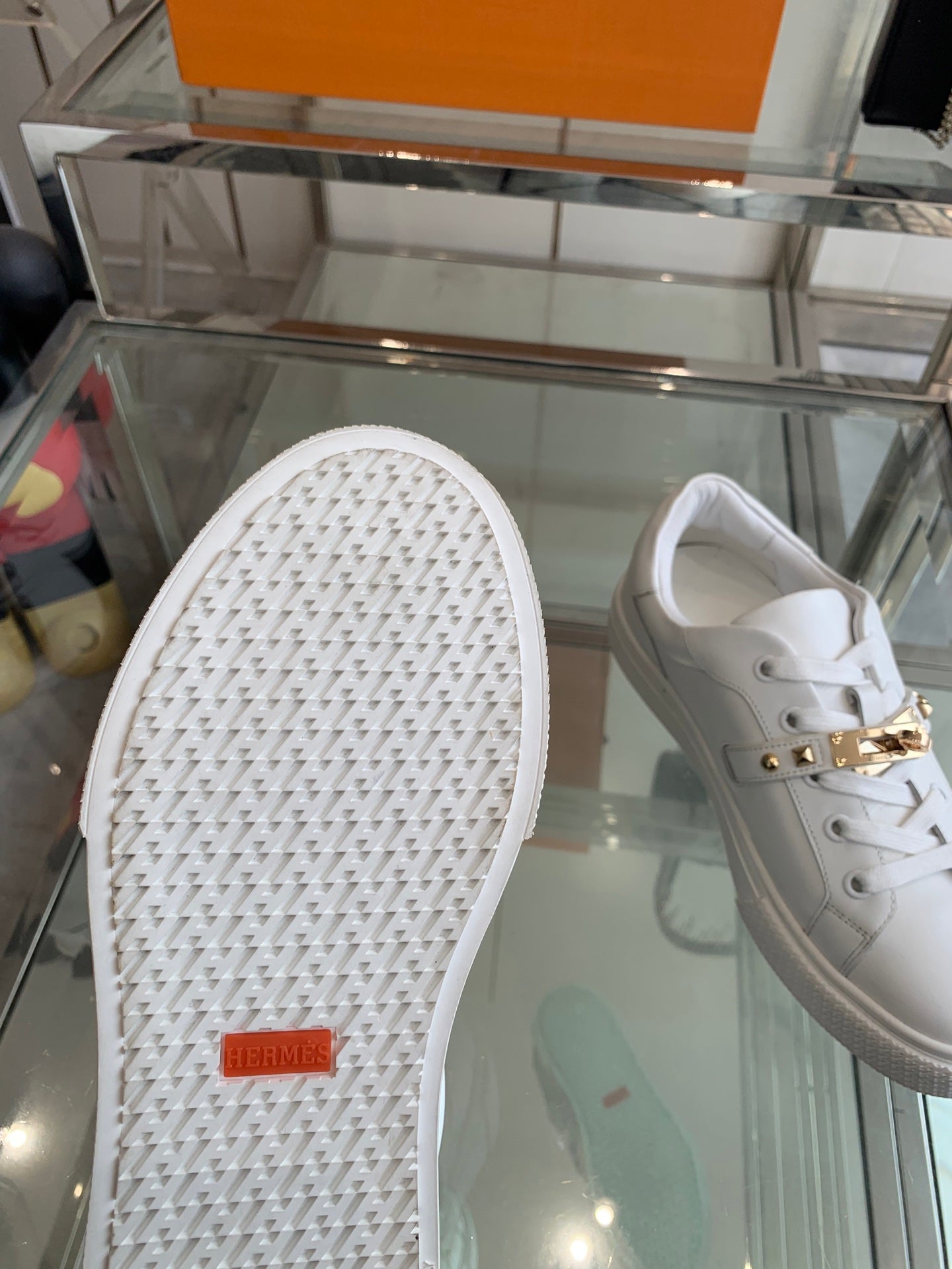 HM Day Sneaker White Gold Calfskin 291820