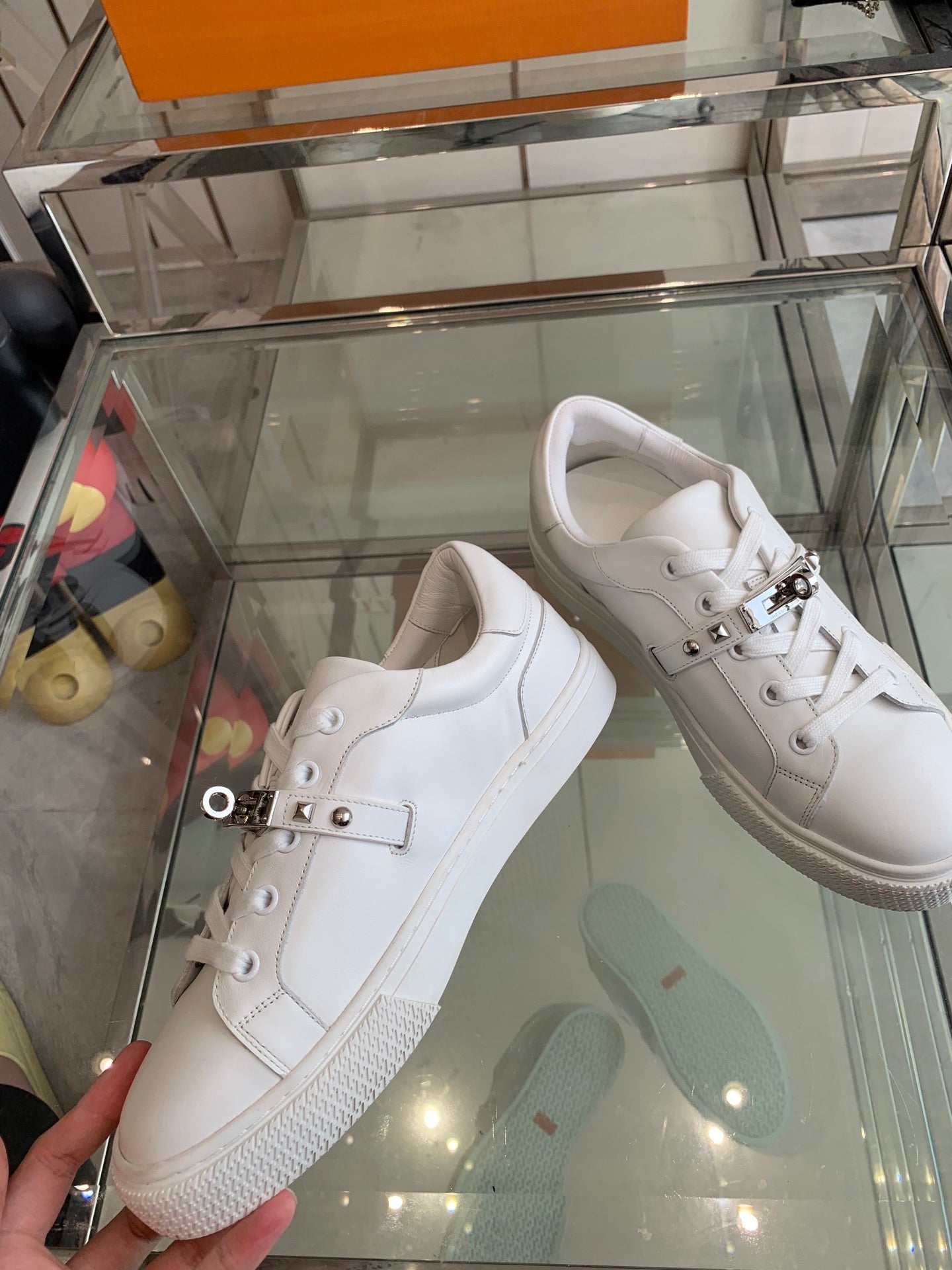 HM Day Sneaker White Silver Calfskin 291880