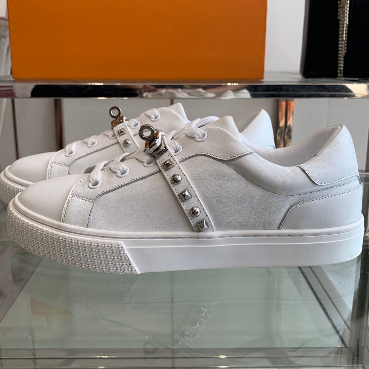 HM Day Sneaker White Silver Calfskin 291880