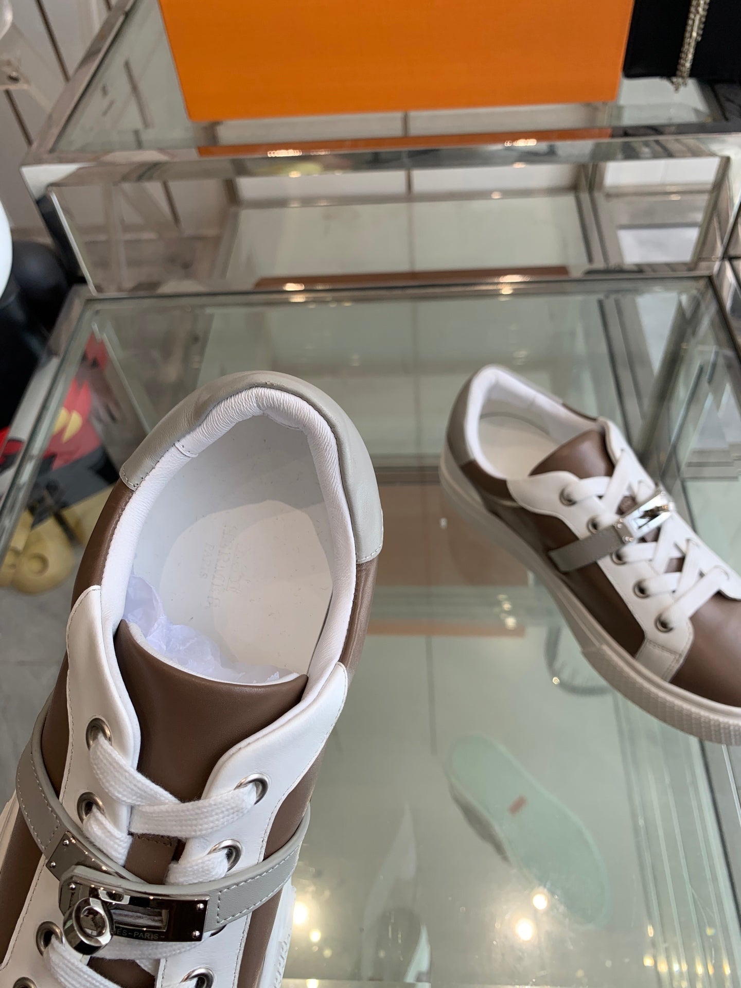 HM Day Sneaker Chocolate mix White Calfskin 291833