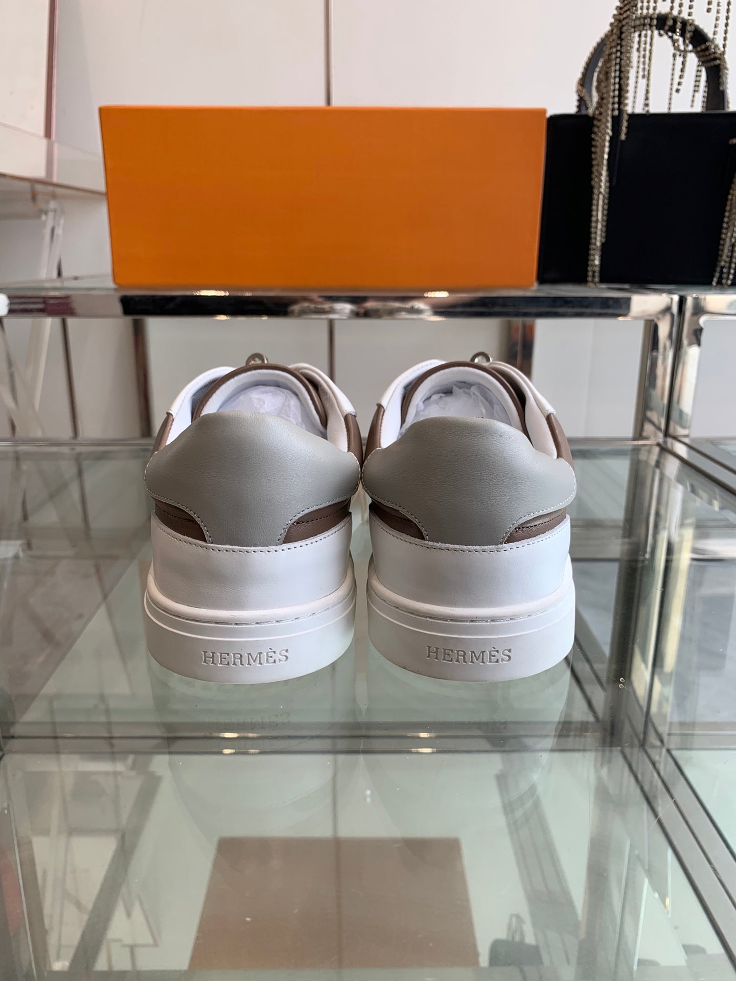 HM Day Sneaker Chocolate mix White Calfskin 291833