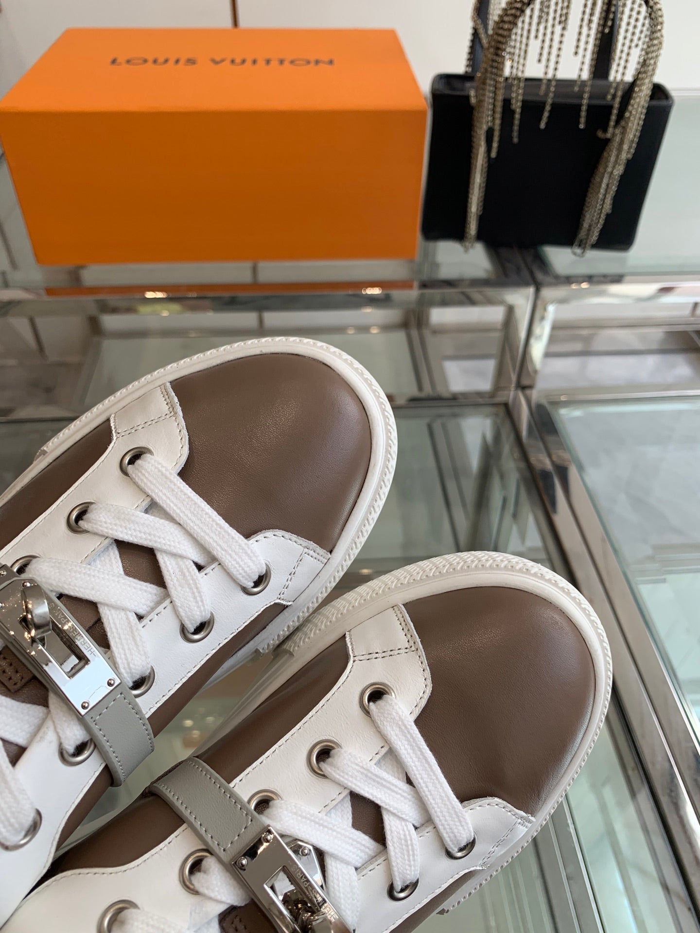 HM Day Sneaker Chocolate mix White Calfskin 291833