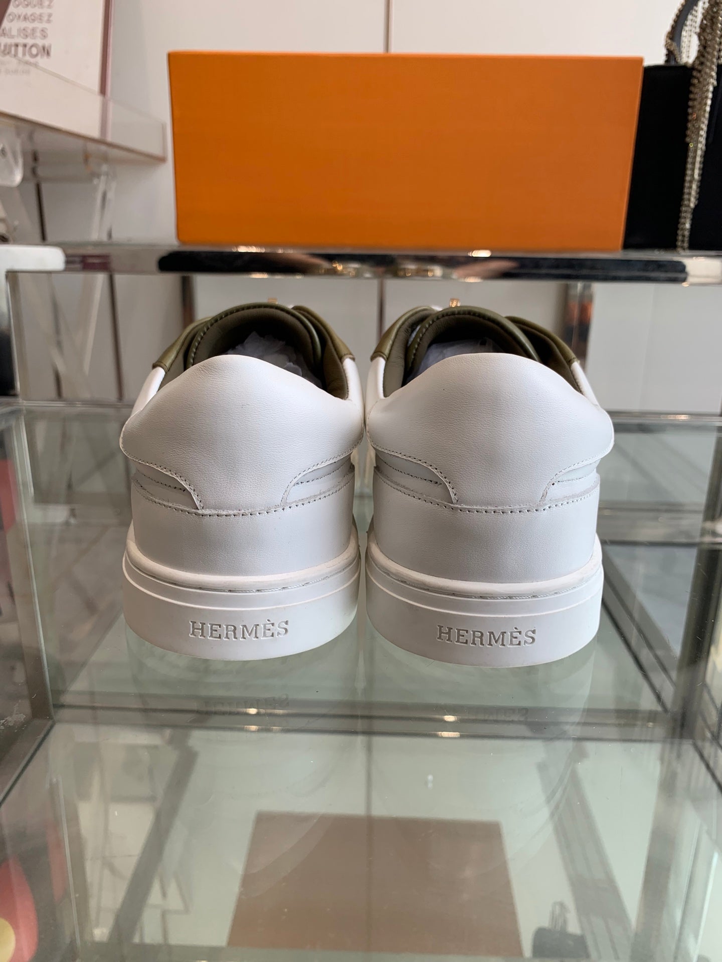 HM Day Sneaker Army Green mix White Calfskin 291834