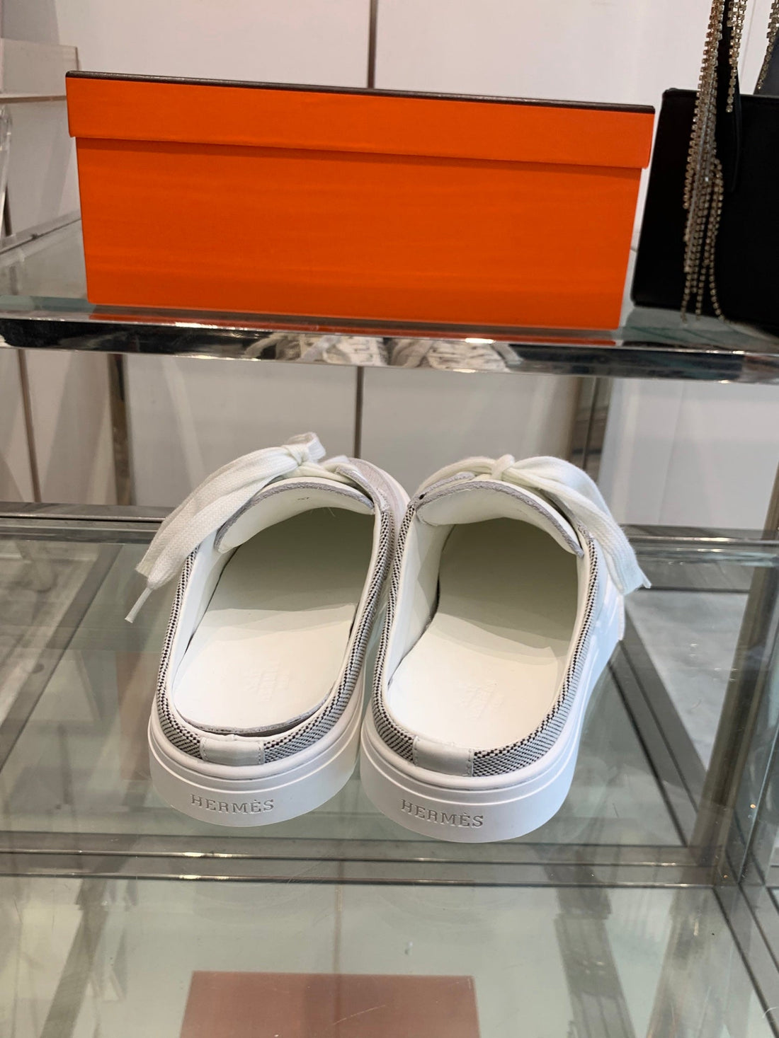 HM Keep Sneaker Gray mix White Canvas Calfskin 291839