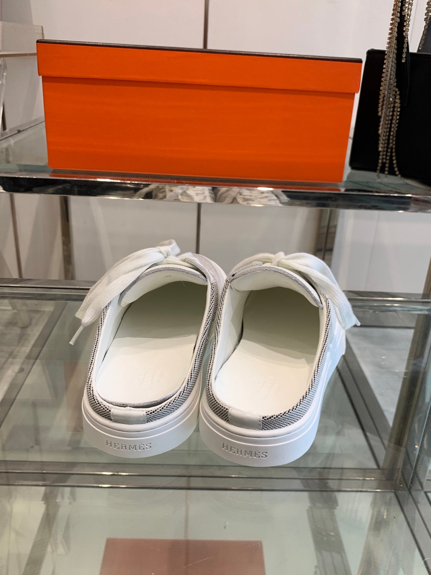 HM Keep Sneaker Gray mix White Canvas Calfskin 291839