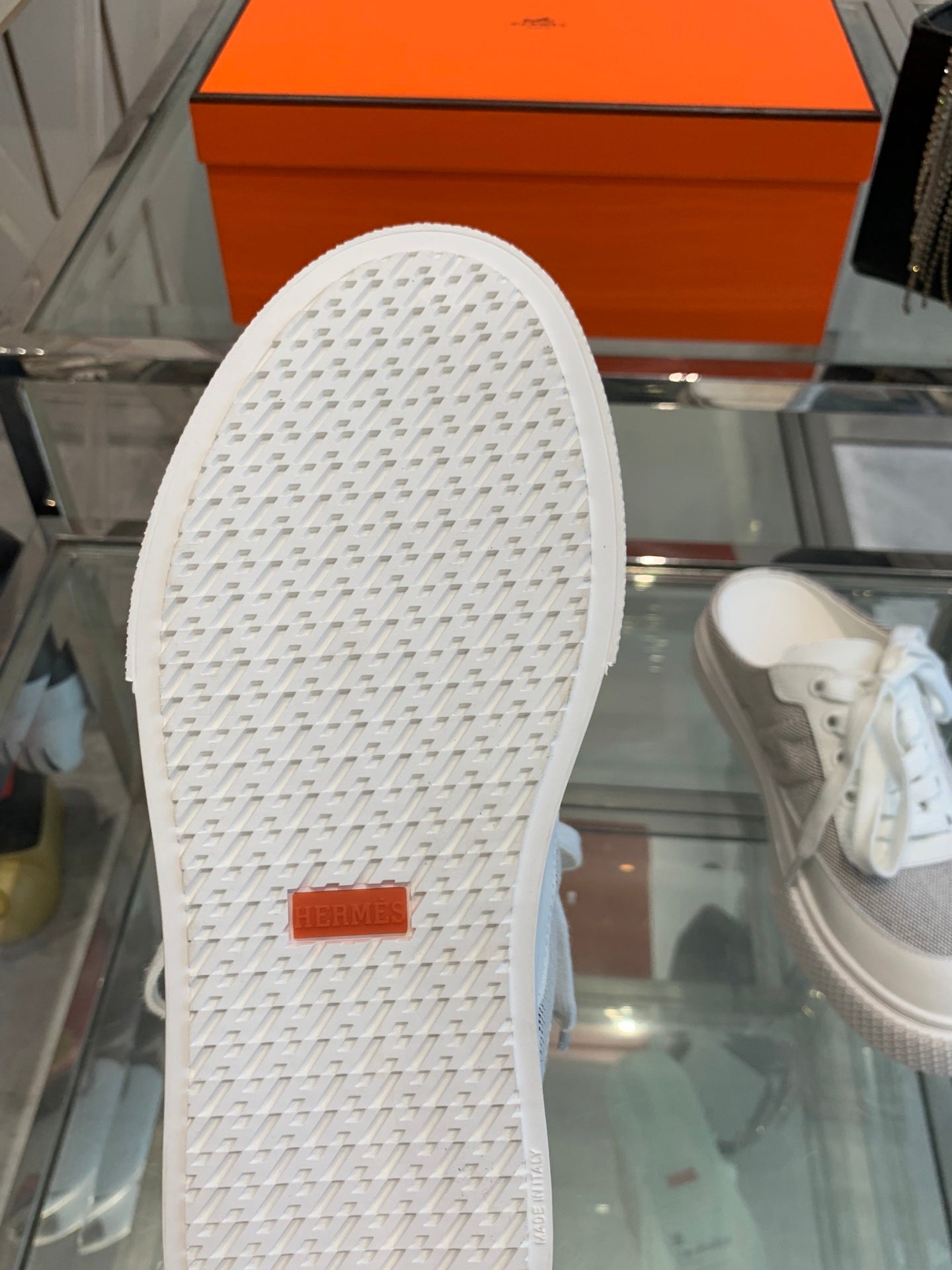 HM Keep Sneaker Gray mix White Canvas Calfskin 291839