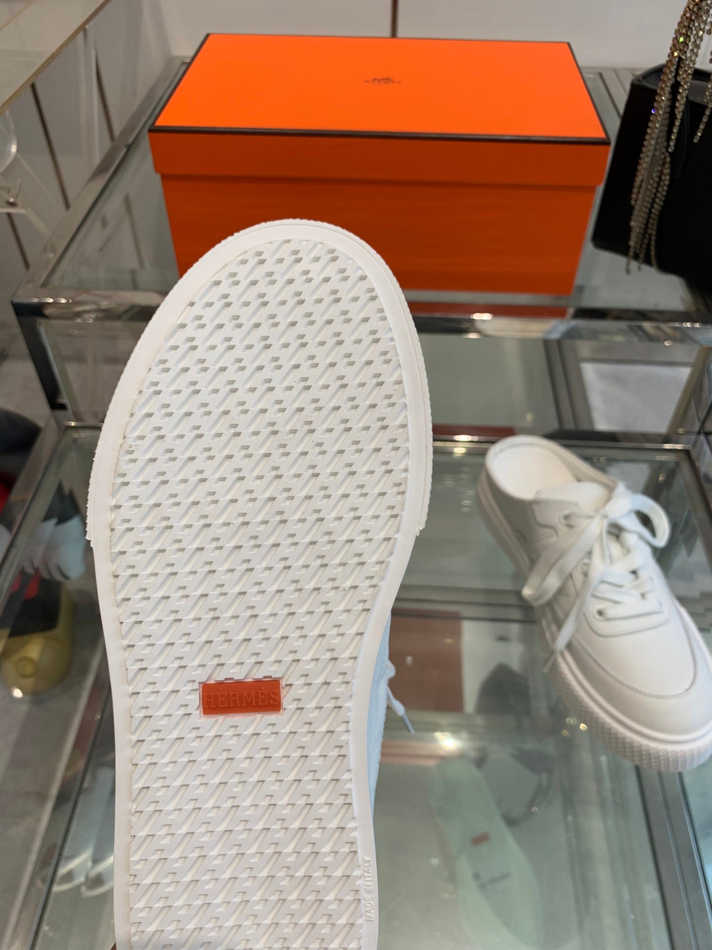 HM Keep Sneaker White Canvas Calfskin 291840