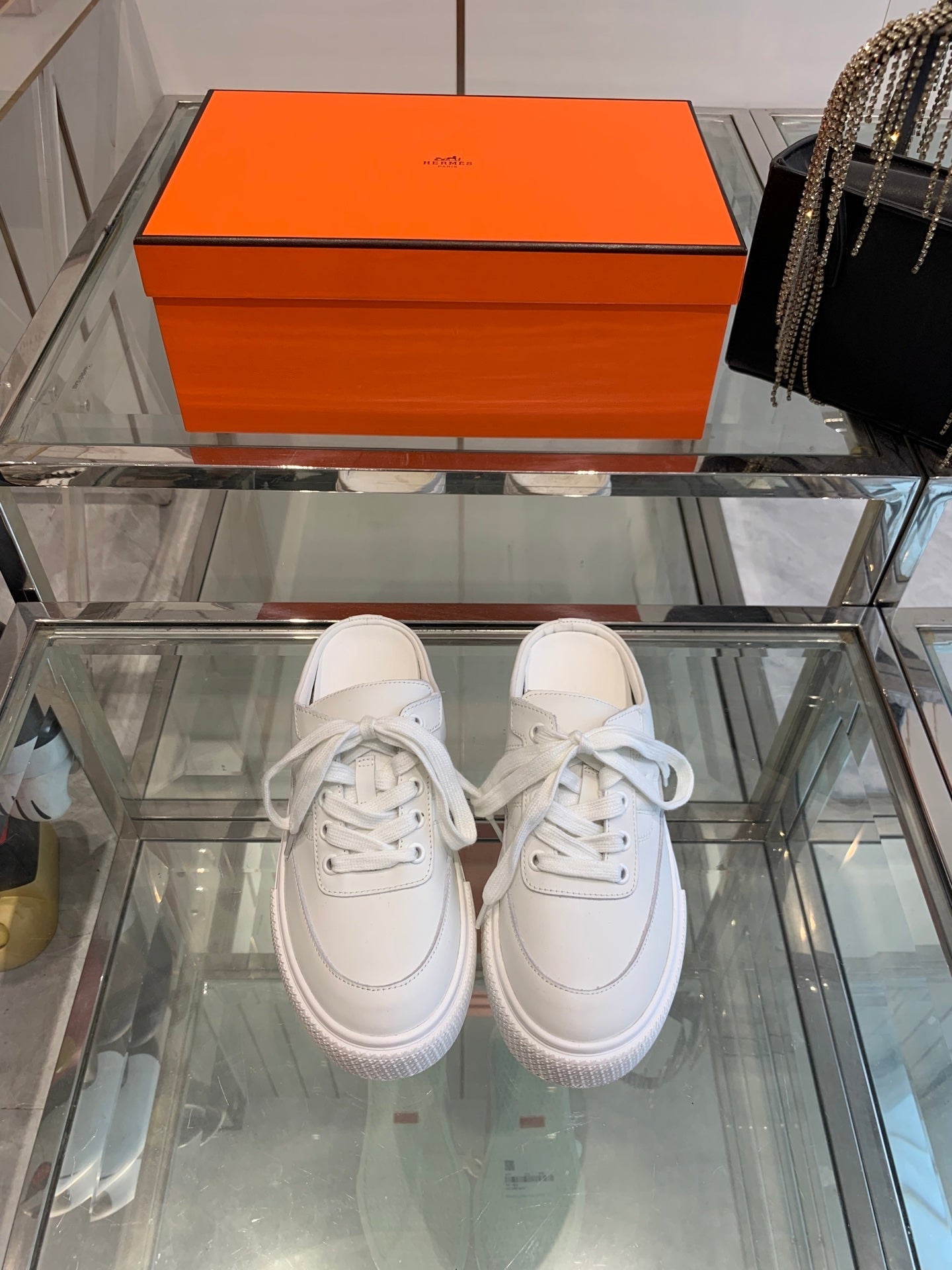 HM Keep Sneaker White Canvas Calfskin 291840