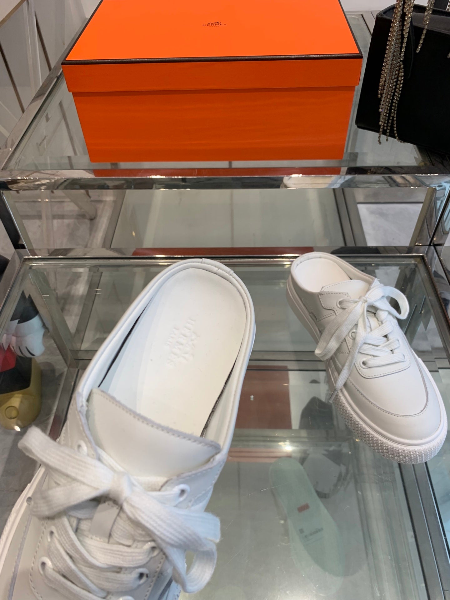 HM Keep Sneaker White Canvas Calfskin 291840