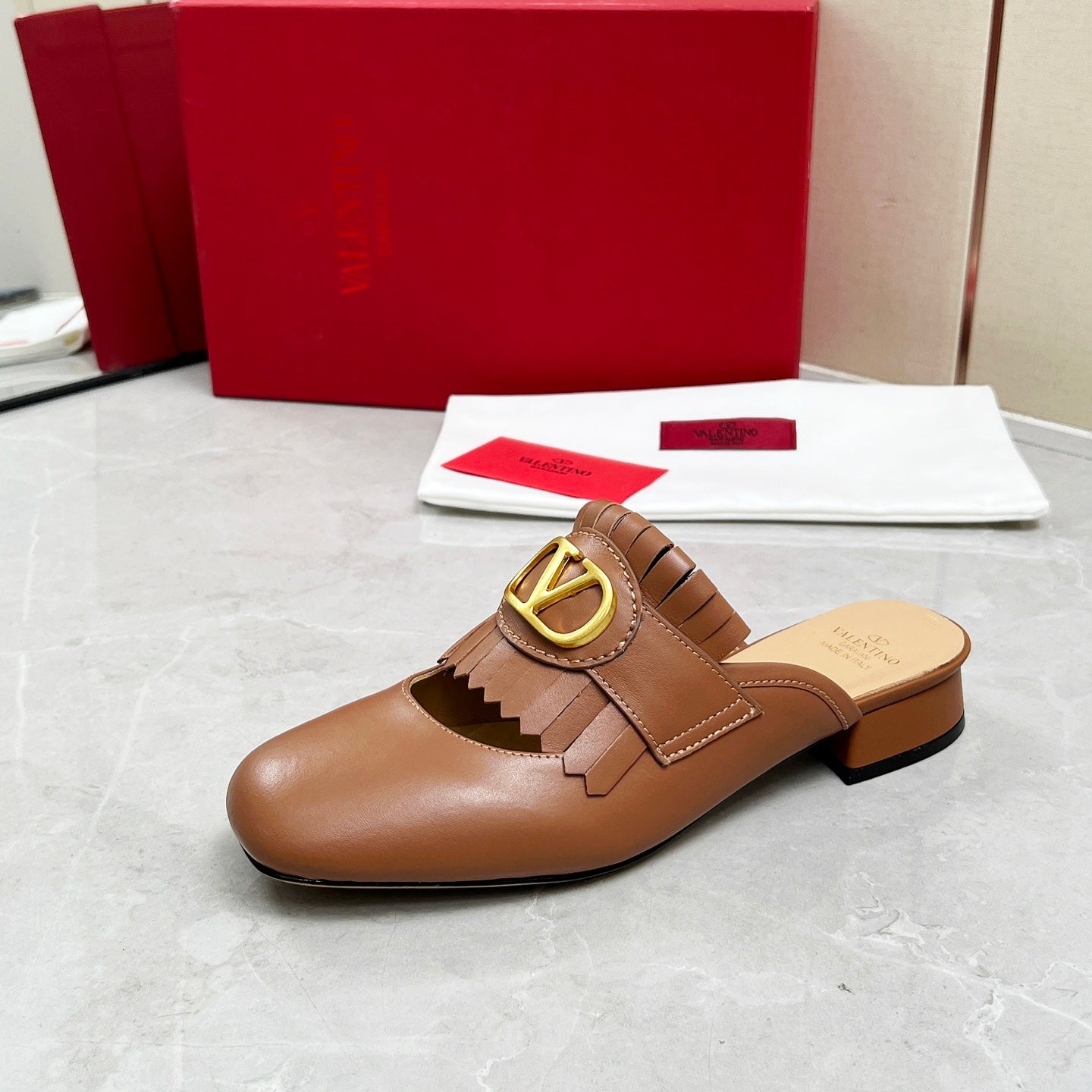 VT 25 Signature Mule Loafer Brown Calf Leather 293944