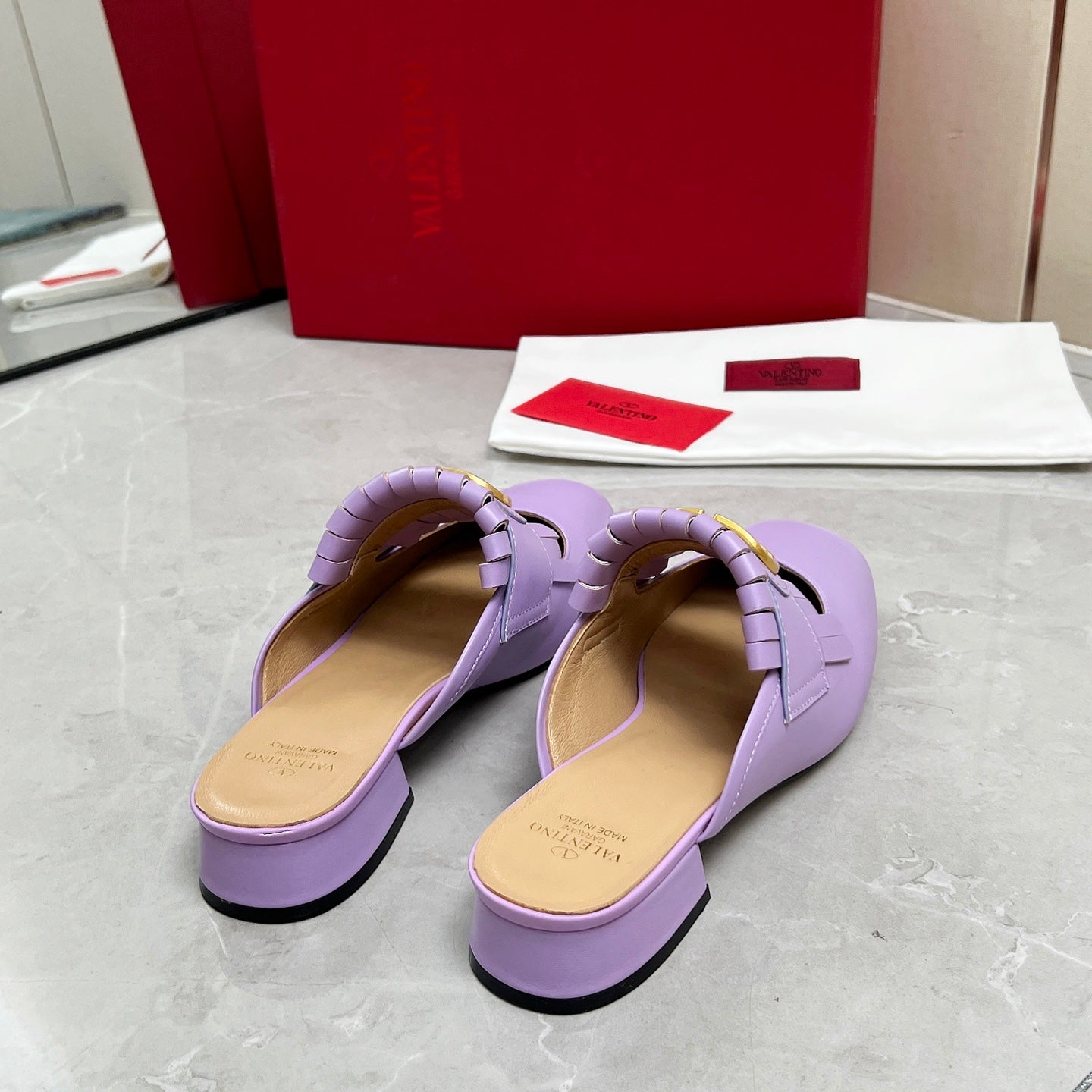 VT 25 Signature Mule Loafer Purple Calf Leather 293946