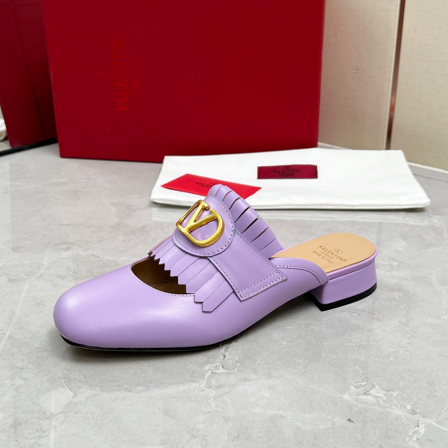 VT 25 Signature Mule Loafer Purple Calf Leather 293946