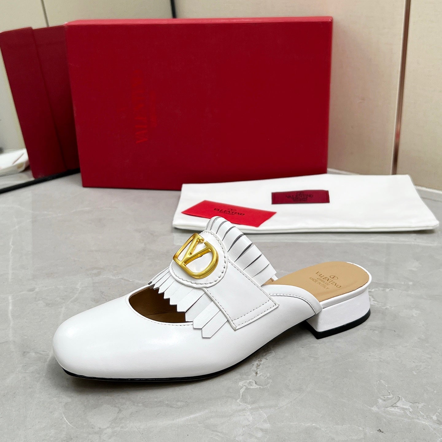 VT 25 Signature Mule Loafer Ivory Calf Leather 293947