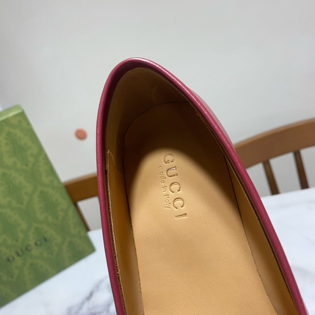 Gucci 25 Jordaan Loafer Rosso Ancora Red Calskin