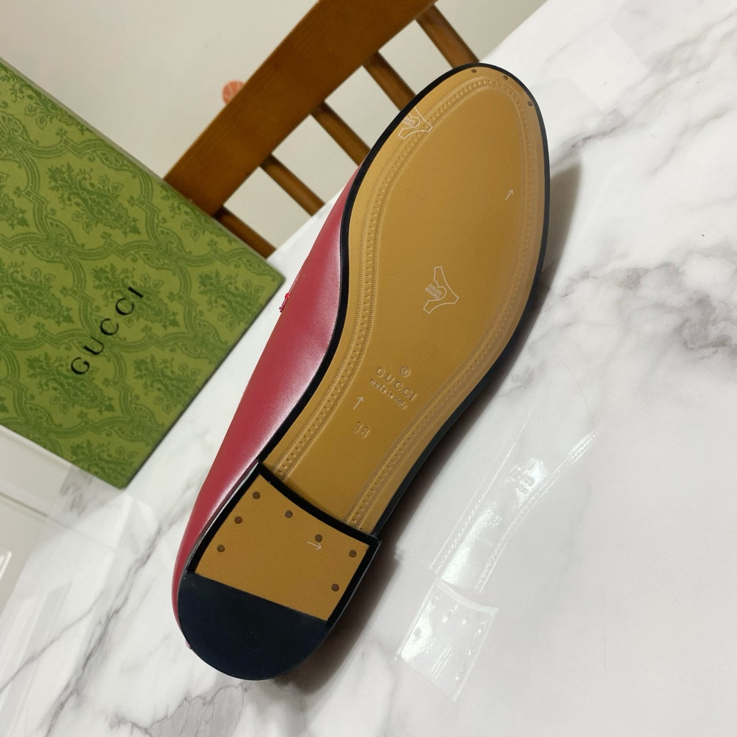 Gucci 25 Jordaan Loafer Rosso Ancora Red Calskin