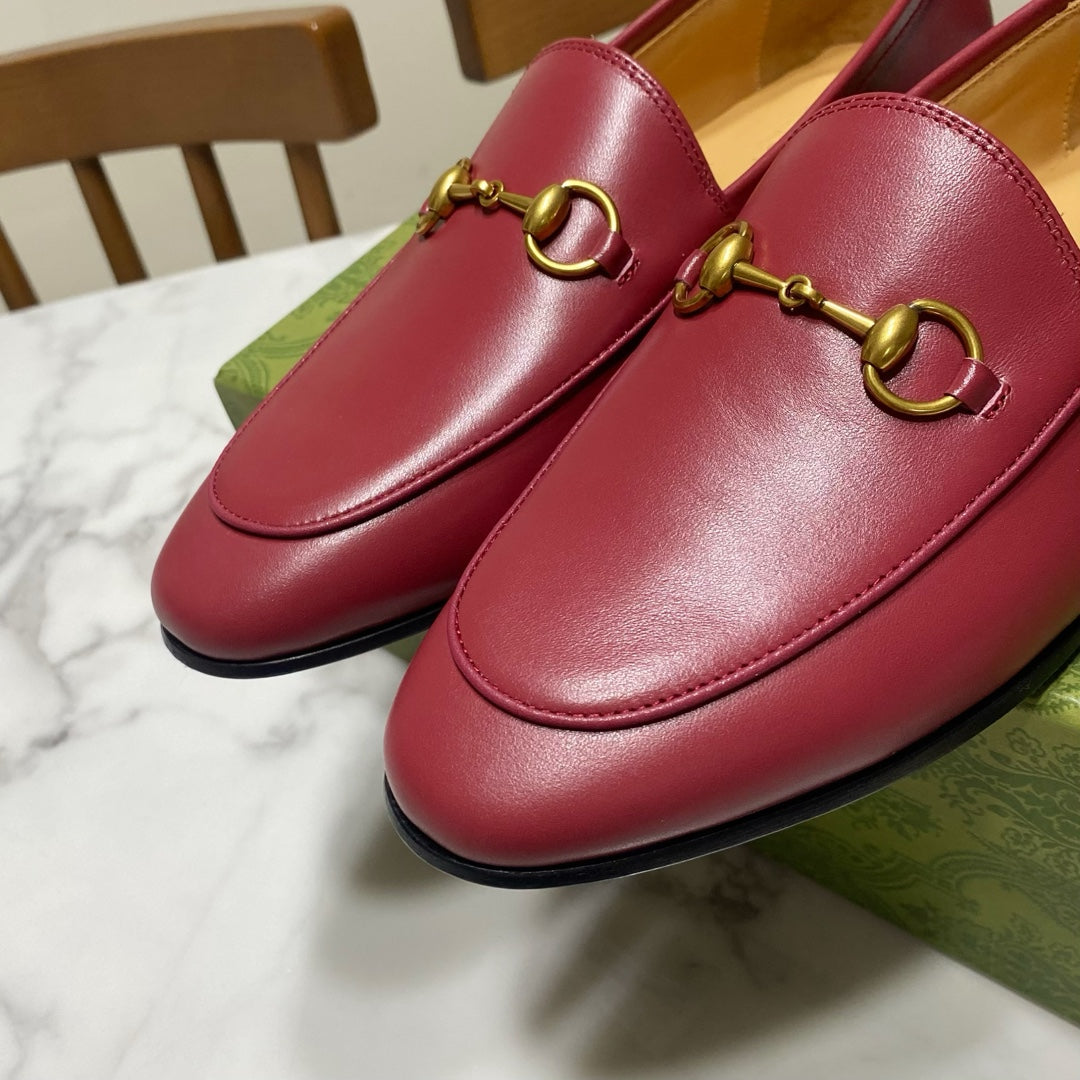 Gucci 25 Jordaan Loafer Rosso Ancora Red Calskin