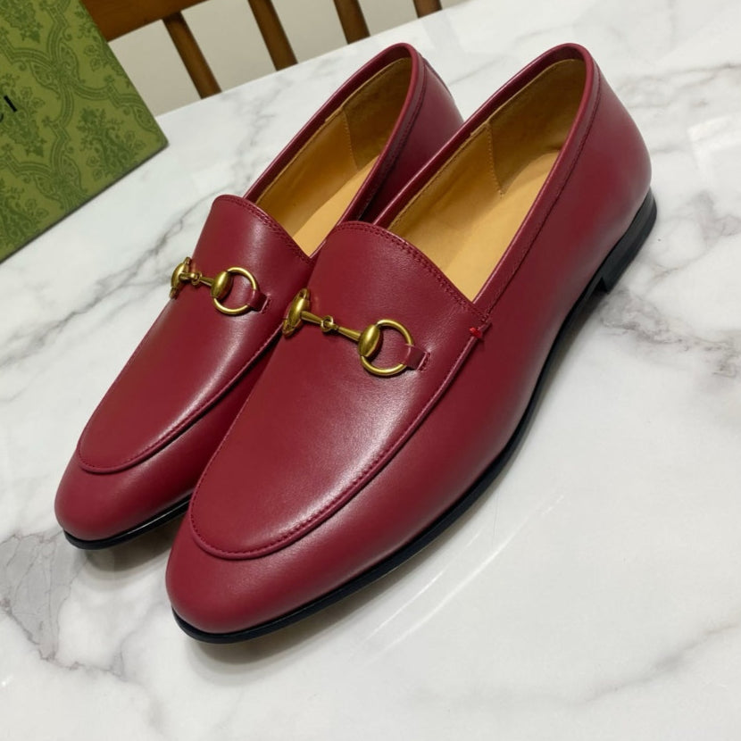 Gucci 25 Jordaan Loafer Rosso Ancora Red Calskin