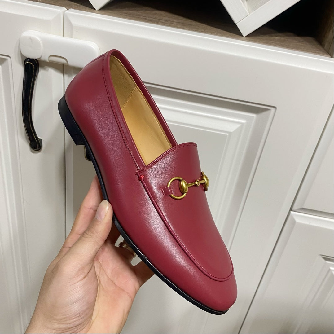 Gucci 25 Jordaan Loafer Rosso Ancora Red Calskin