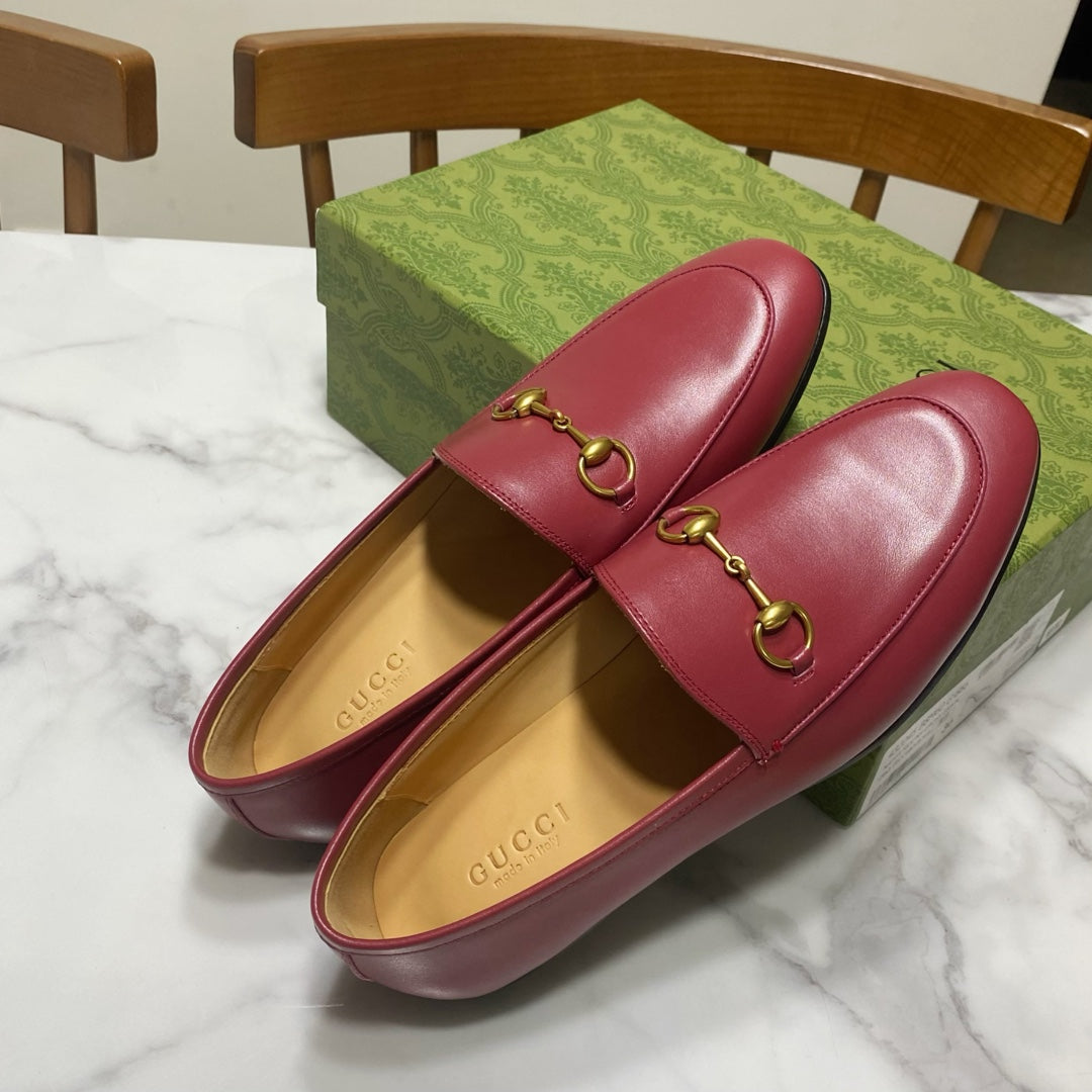 Gucci 25 Jordaan Loafer Rosso Ancora Red Calskin
