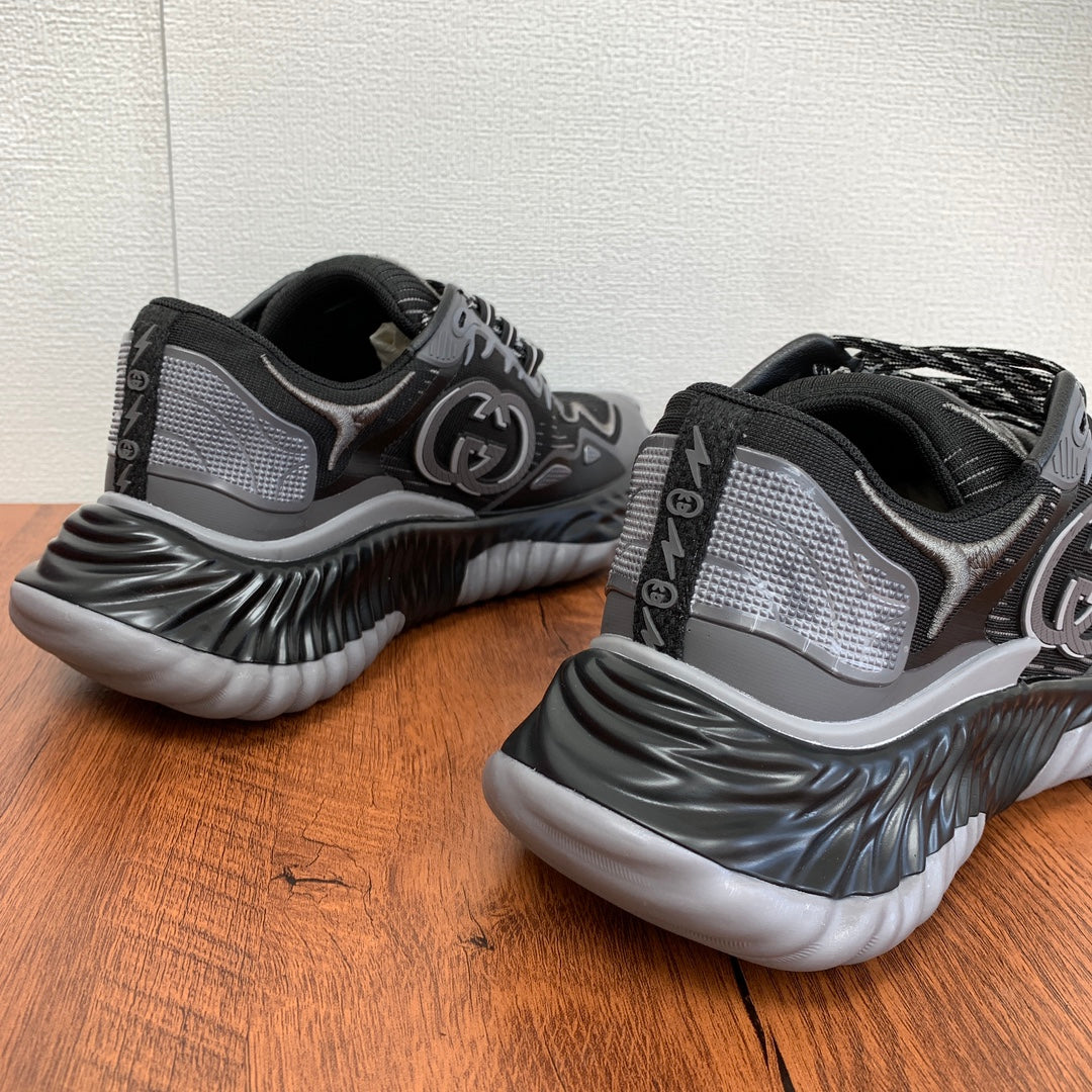 GG Men's Ripple Sneaker Black Mesh 536982