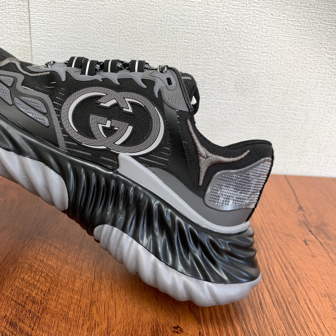 GG Men's Ripple Sneaker Black Mesh 536982