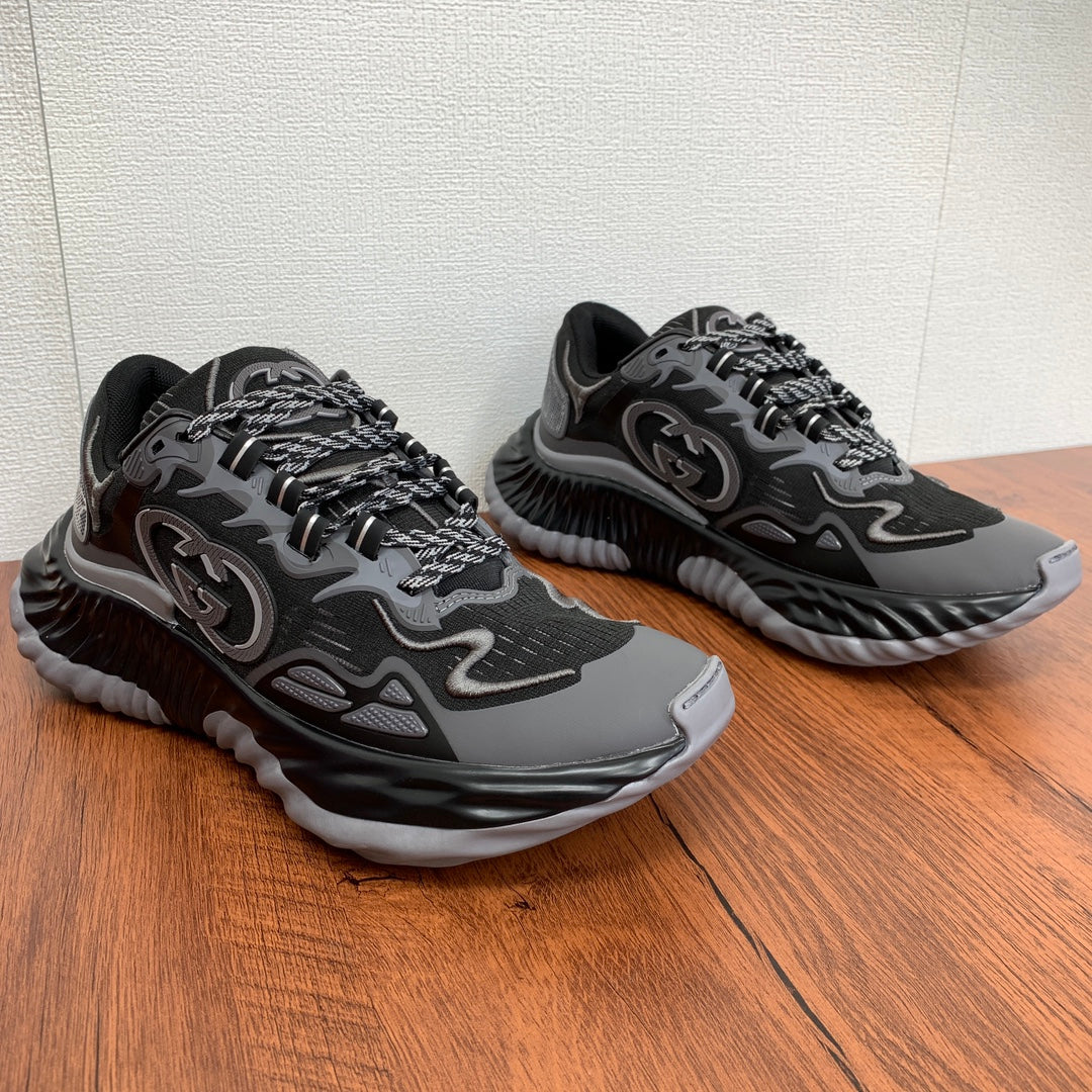 GG Men's Ripple Sneaker Black Mesh 536982