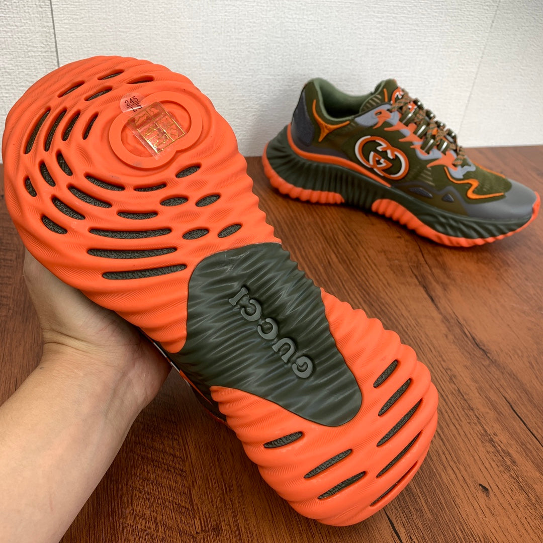 GG Men's Ripple Sneaker Green Mesh 536986