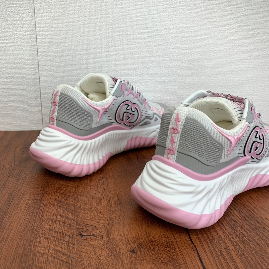 GG Men's Ripple Sneaker Grey Pink Mesh 536988