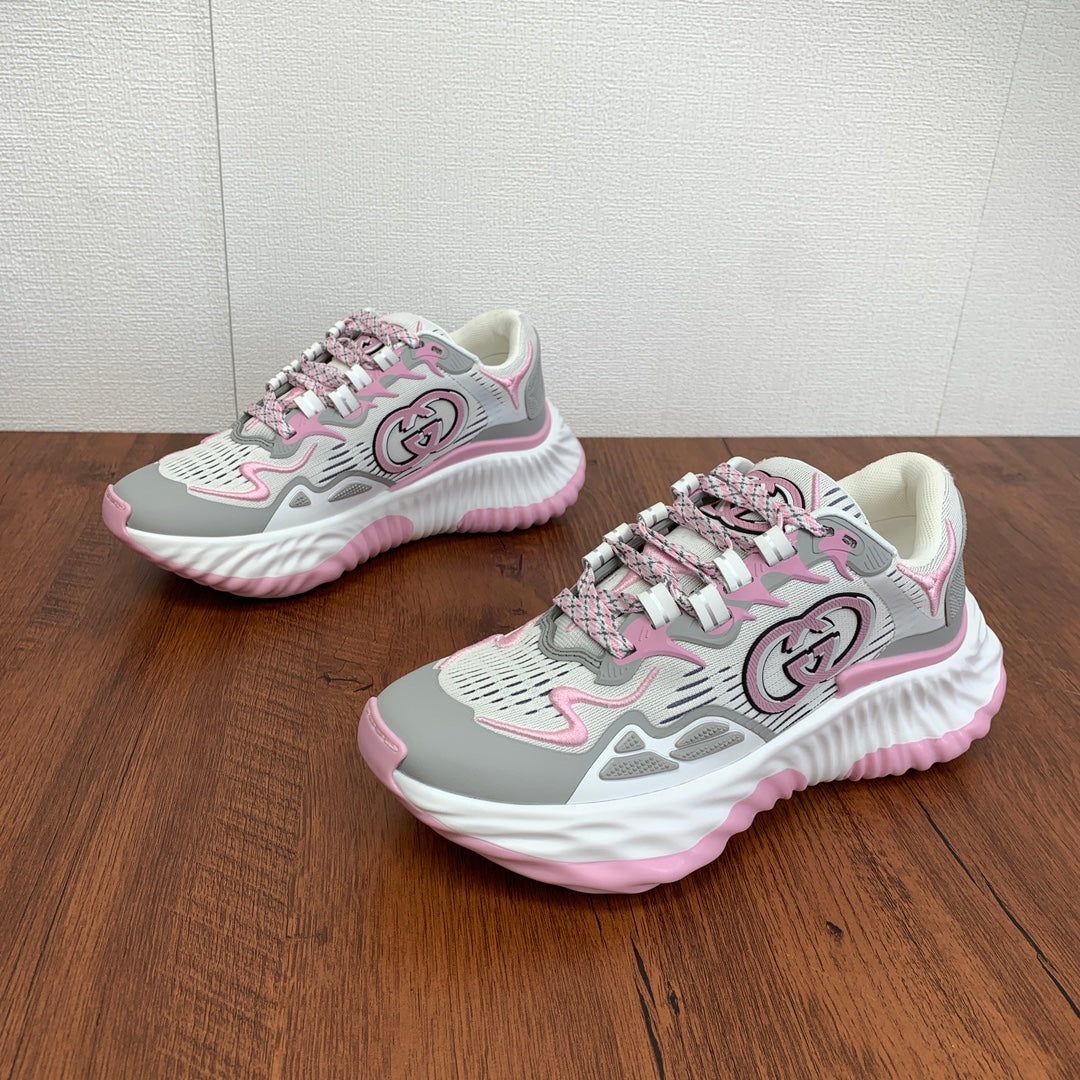 GG Men's Ripple Sneaker Grey Pink Mesh 536988