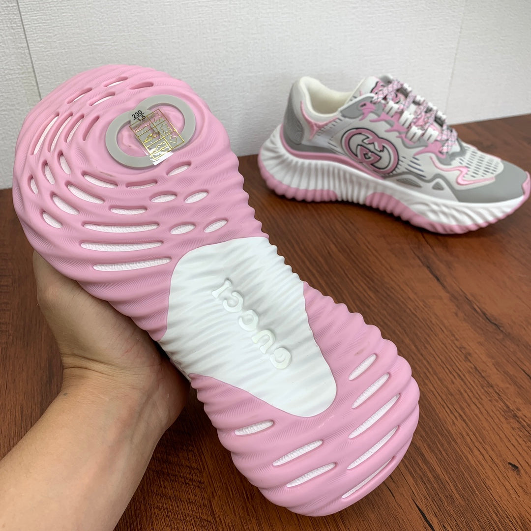 GG Men's Ripple Sneaker Grey Pink Mesh 536988