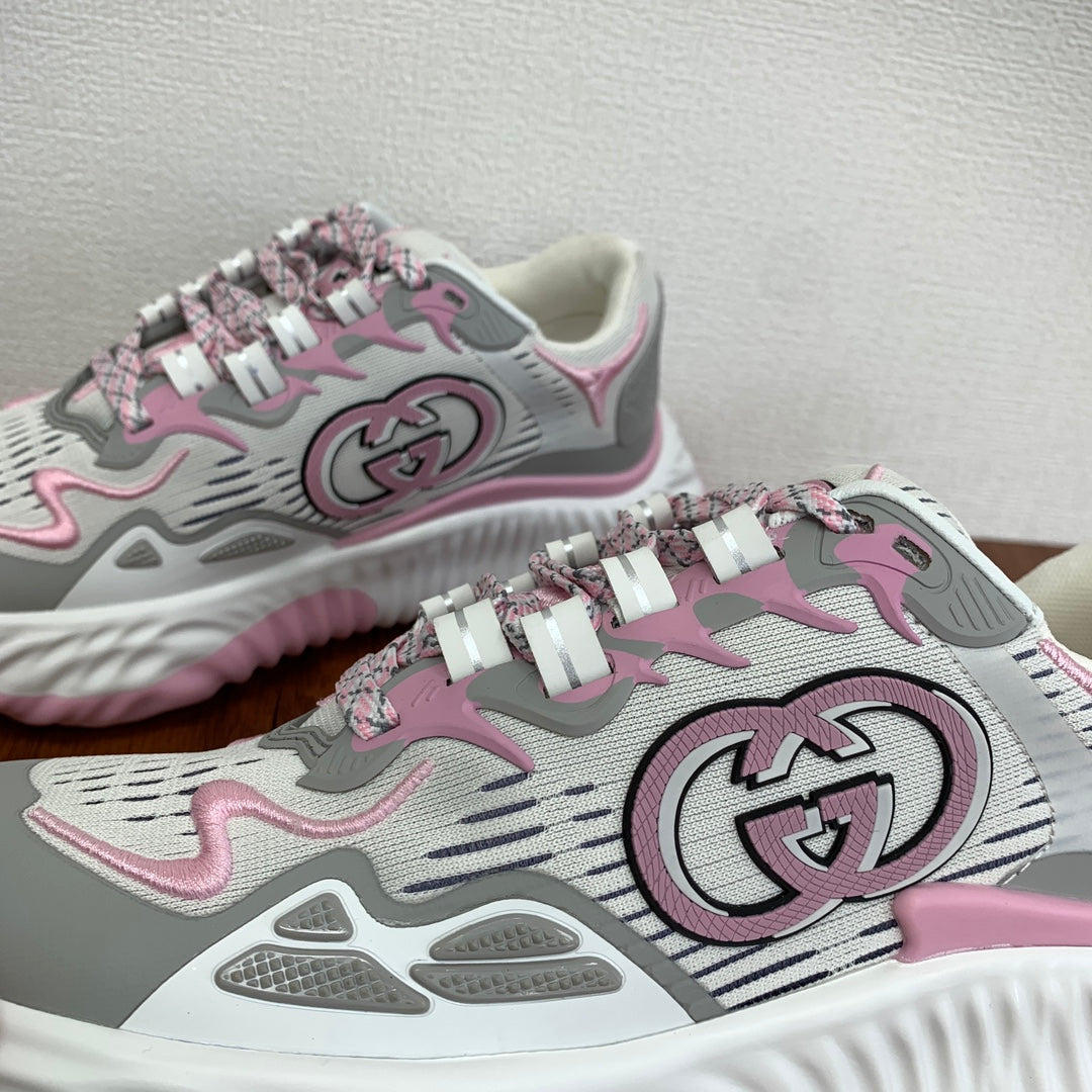GG Men's Ripple Sneaker Grey Pink Mesh 536988