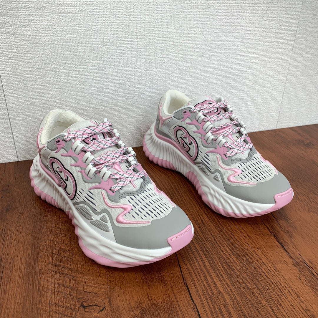 GG Men's Ripple Sneaker Grey Pink Mesh 536988