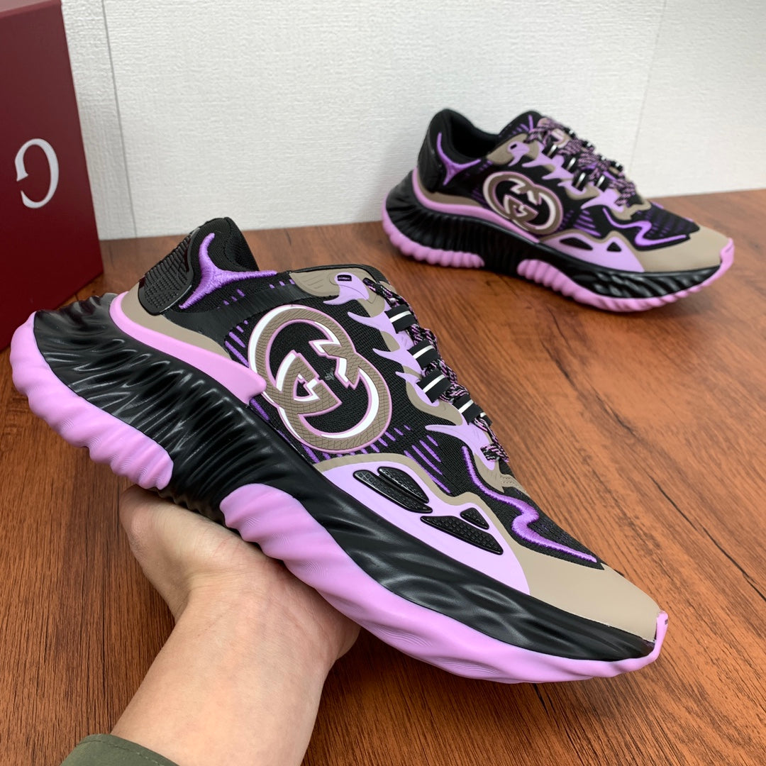 GG Men's Ripple Sneaker Black Purple Mesh 536994