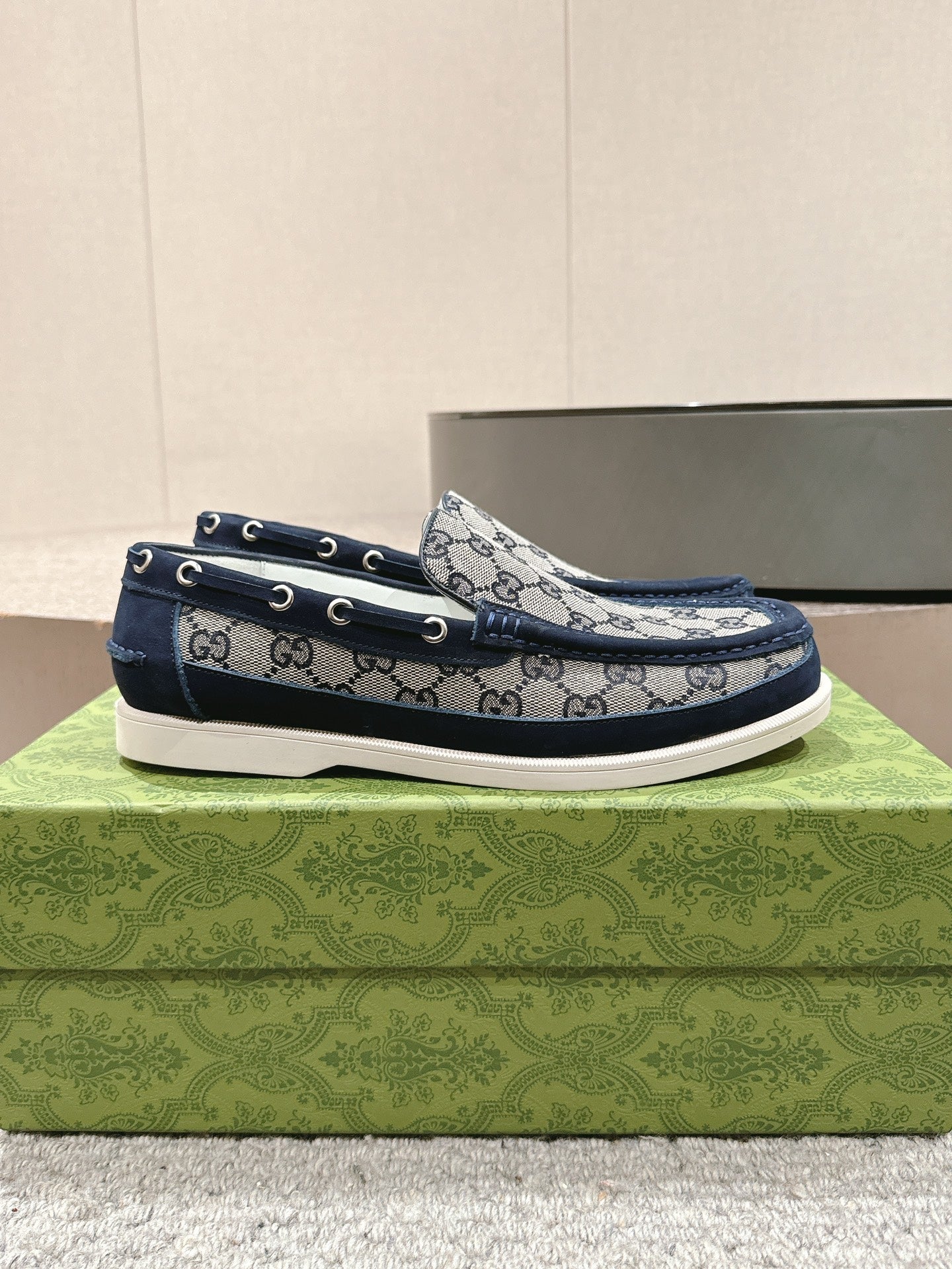 GG Men's 25 Original GG Loafer Blue Canvas 592171