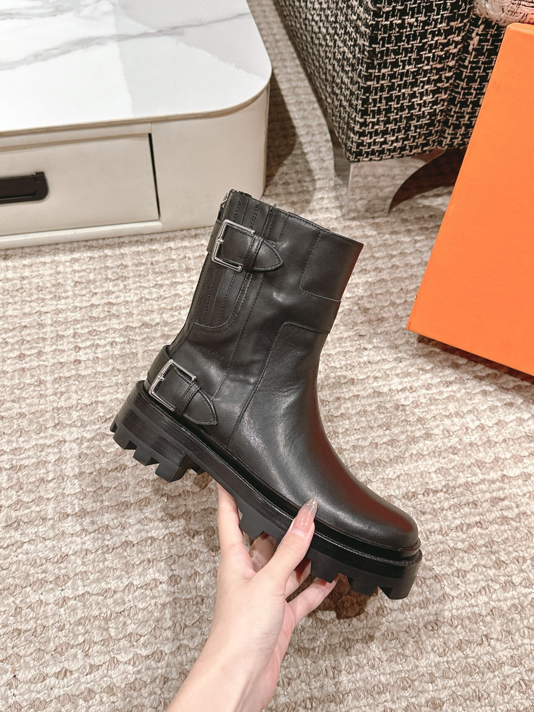 HM Jaimy Ankle Boot 45mm Black Cowhide 972389